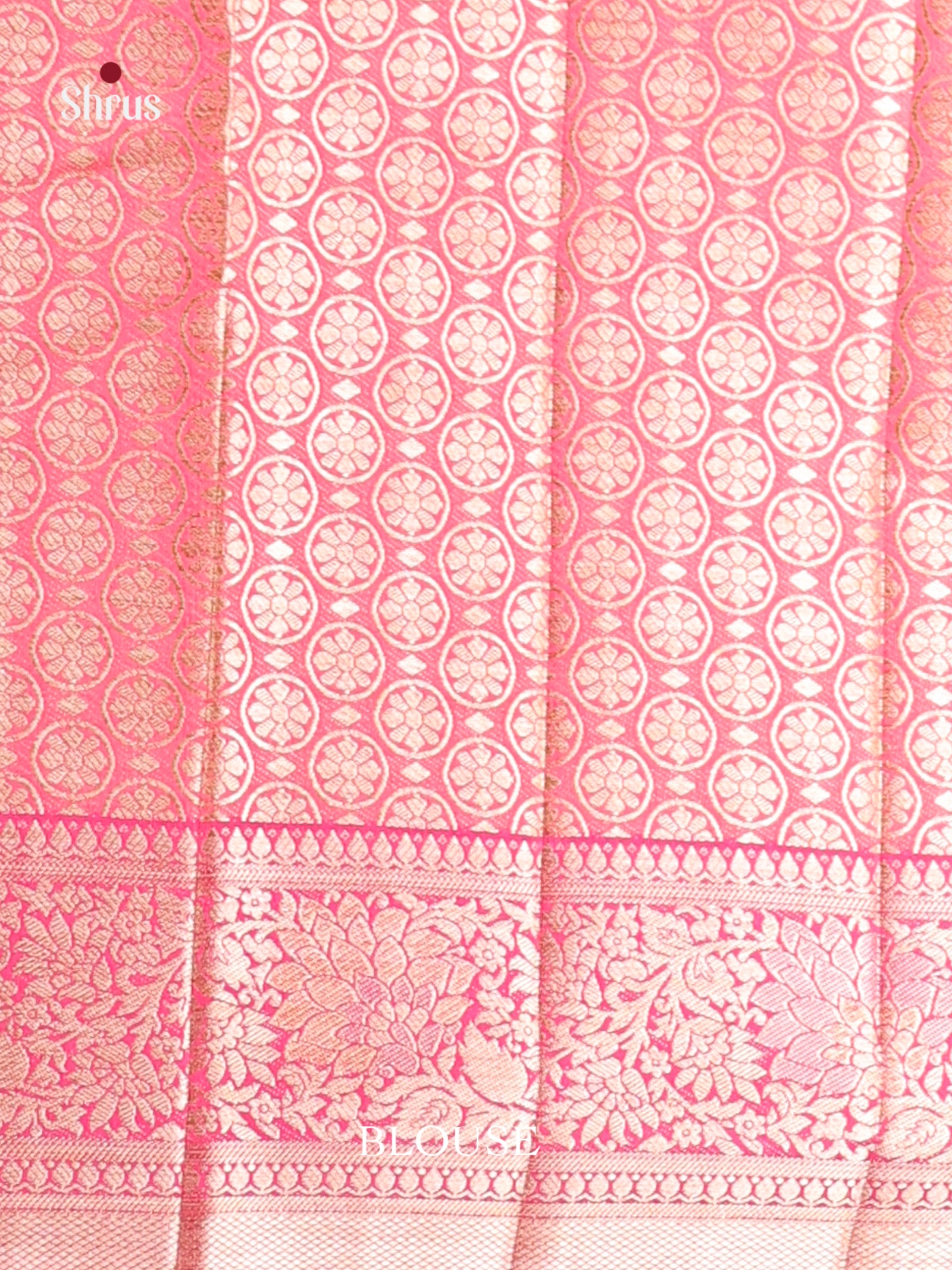 pink- Semi Rawsilk Saree