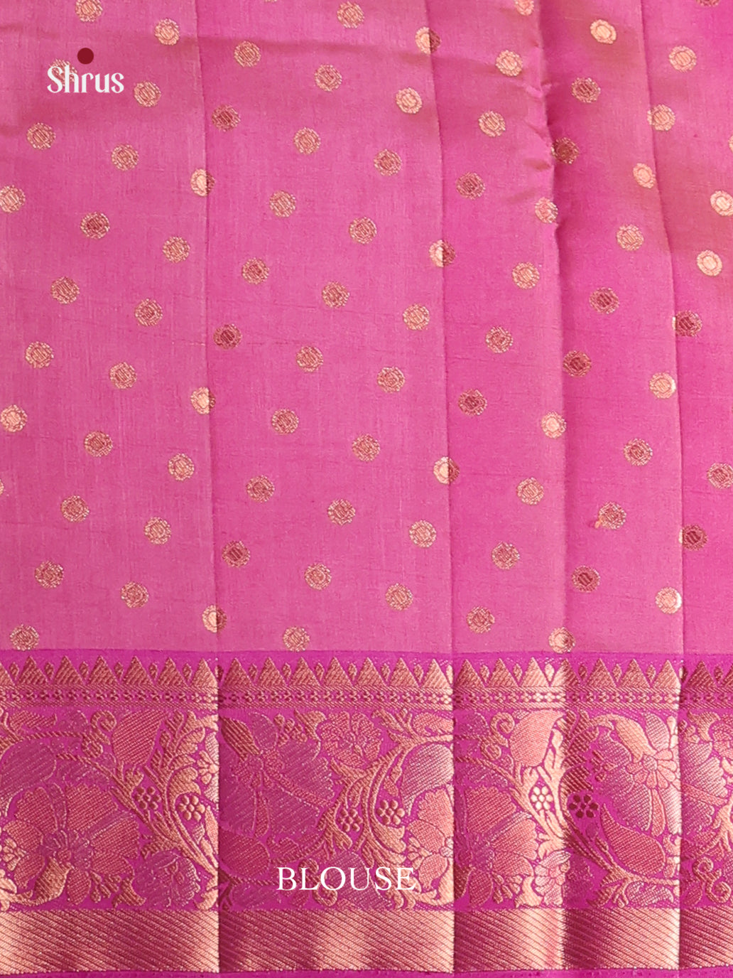 Majenta Pink- Semi Rawsilk Saree