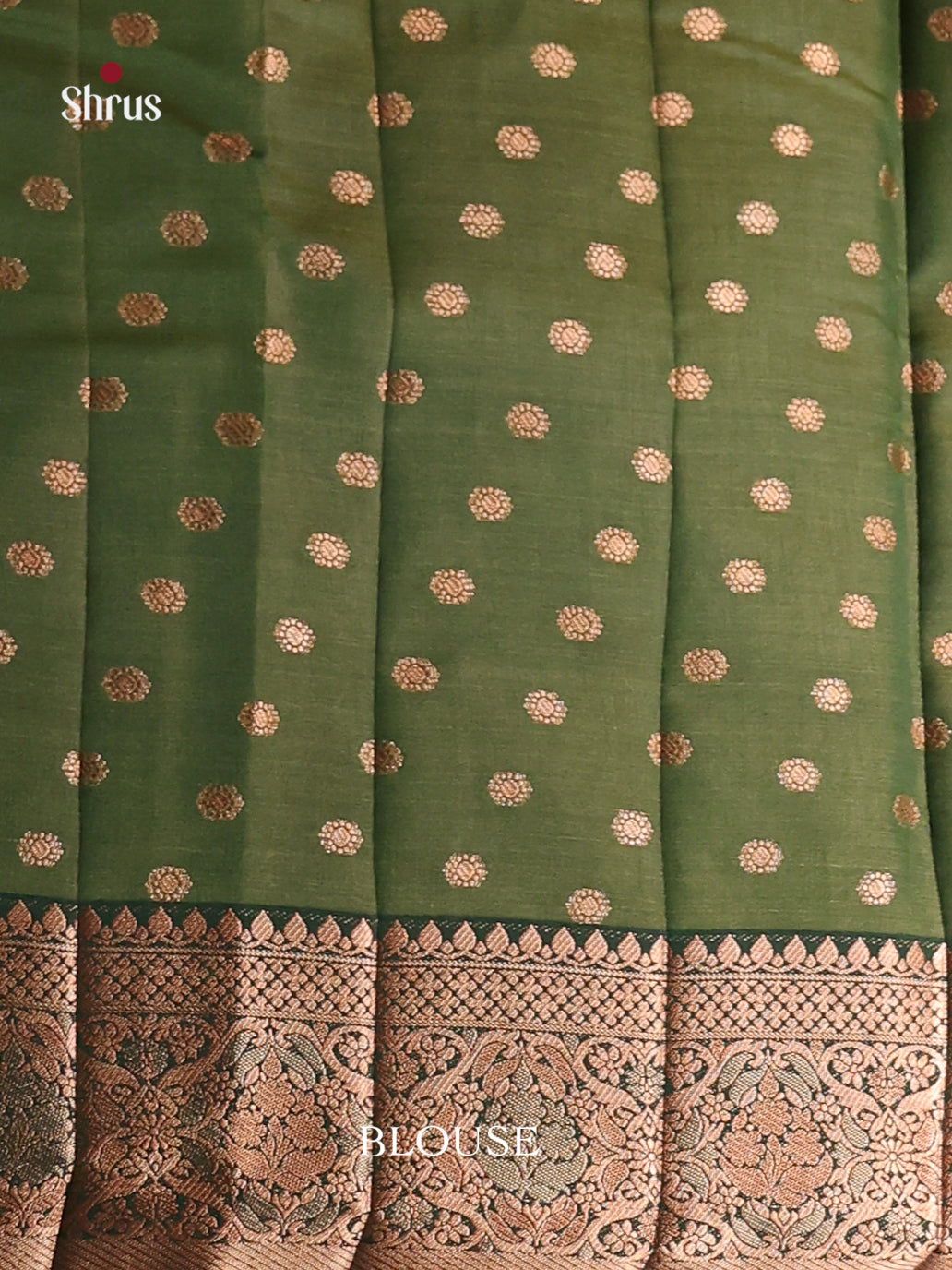 Green - Semi Rawsilk Saree