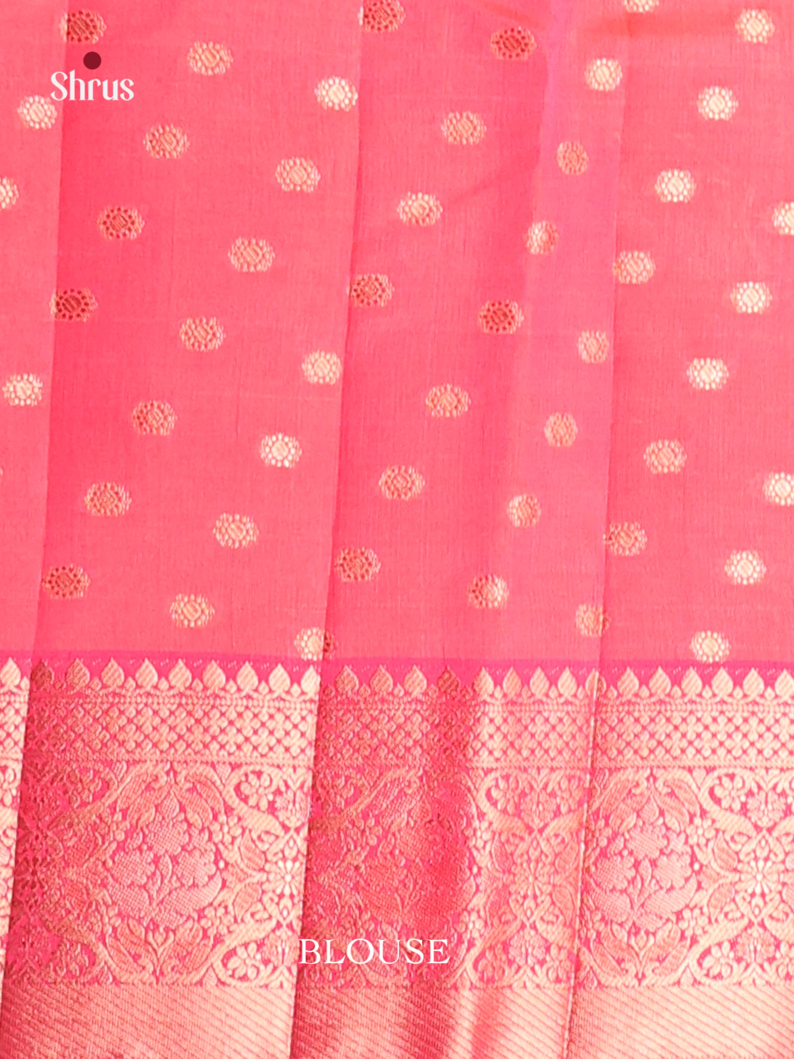 Pink - Semi Rawsilk Saree