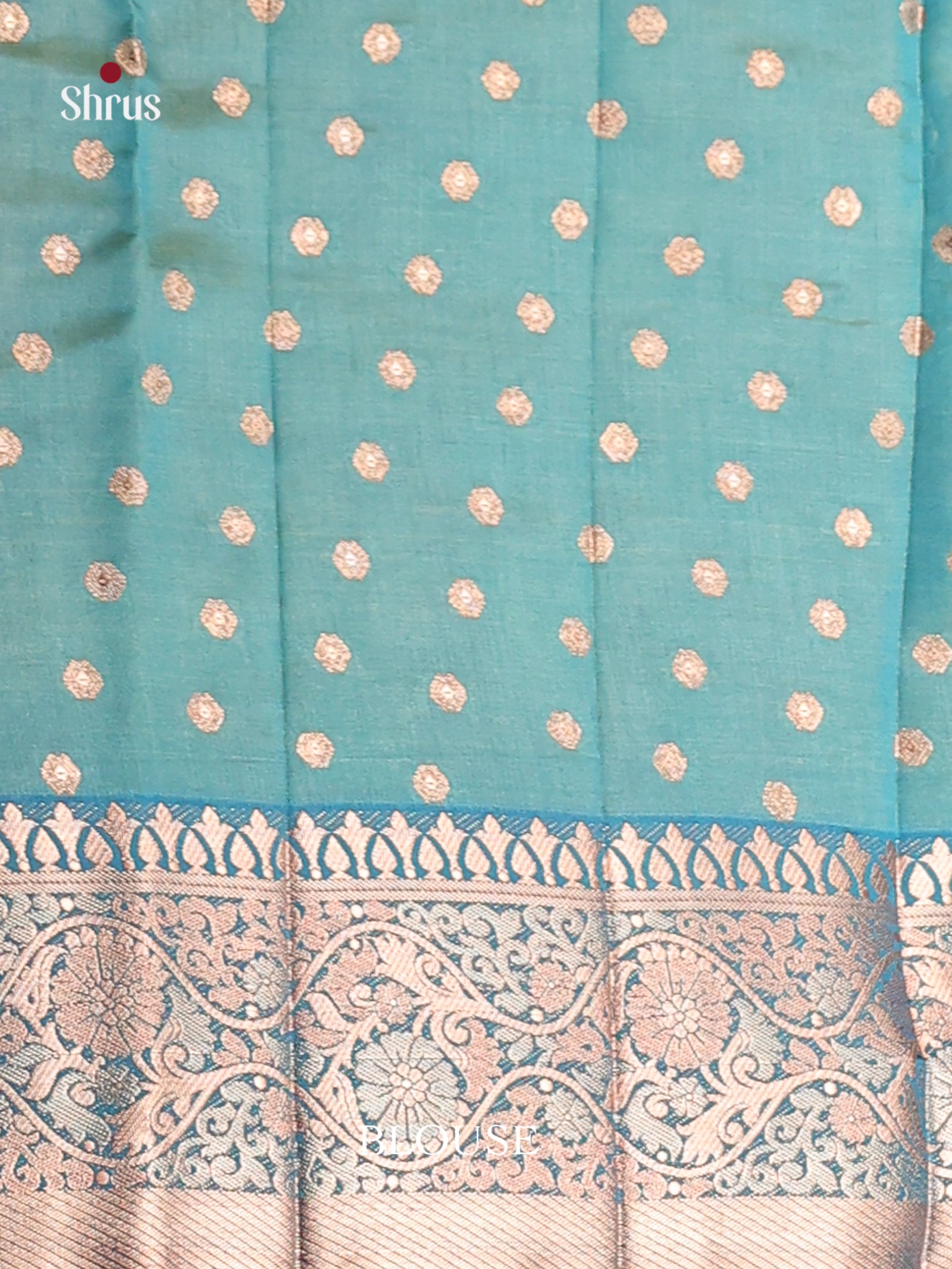 Blue - Semi Rawsilk Saree