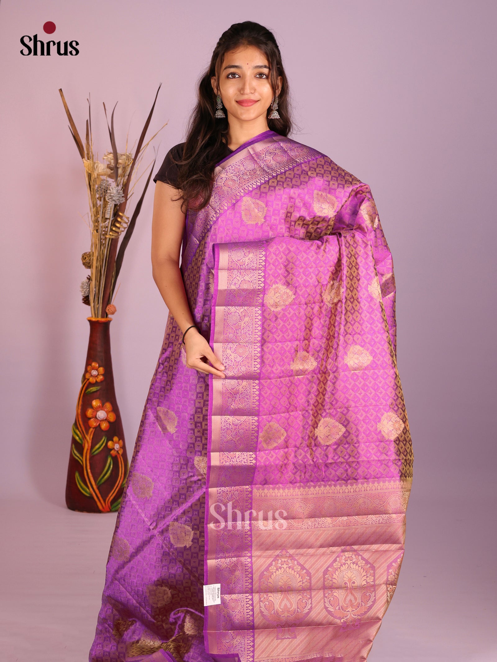 DIS09737 - Semi Rawsilk Saree