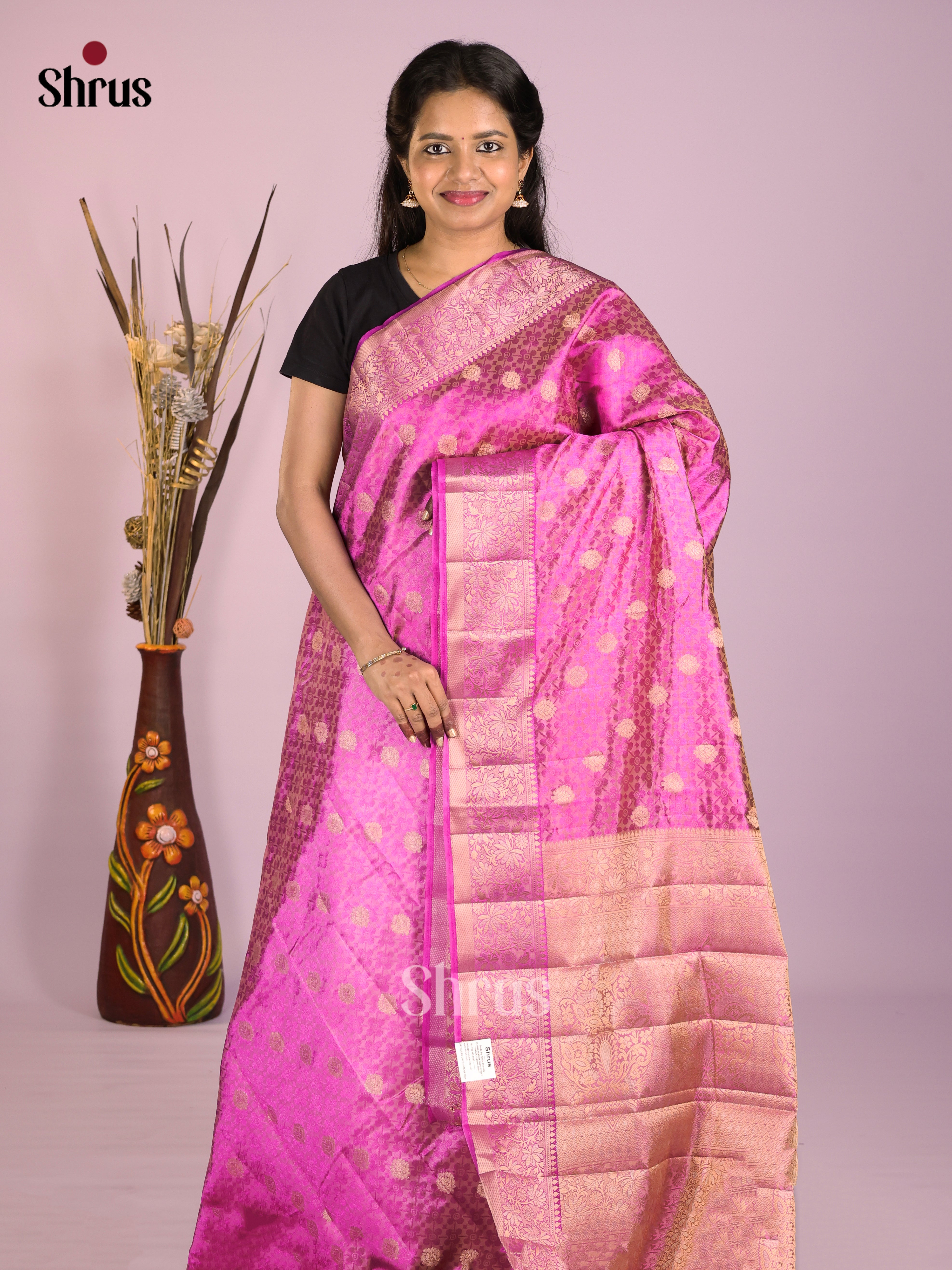 DIS09739 - Semi Rawsilk Saree