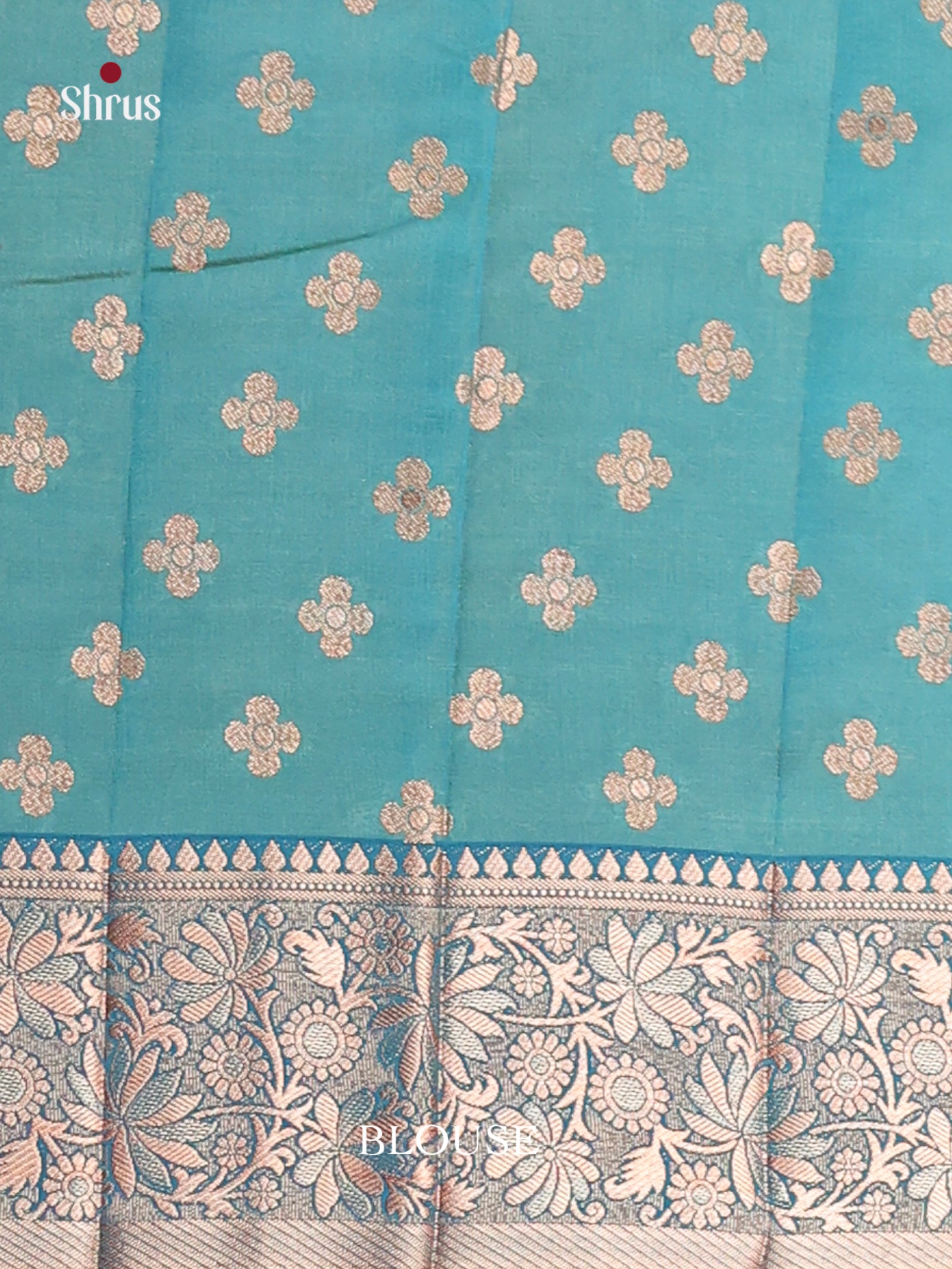 Blue- Semi Rawsilk Saree