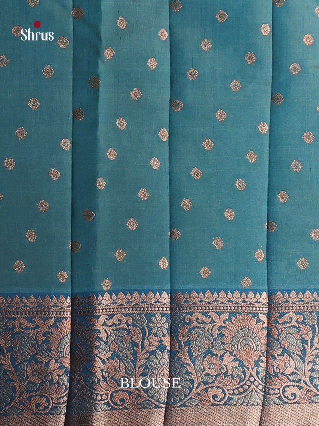 Blue- Semi Rawsilk Saree