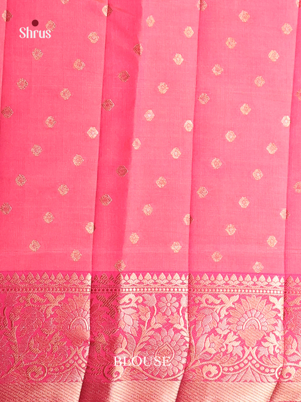 Pink - Semi Rawsilk Saree