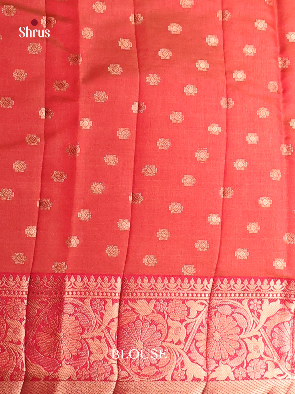 Red- Semi Rawsilk Saree