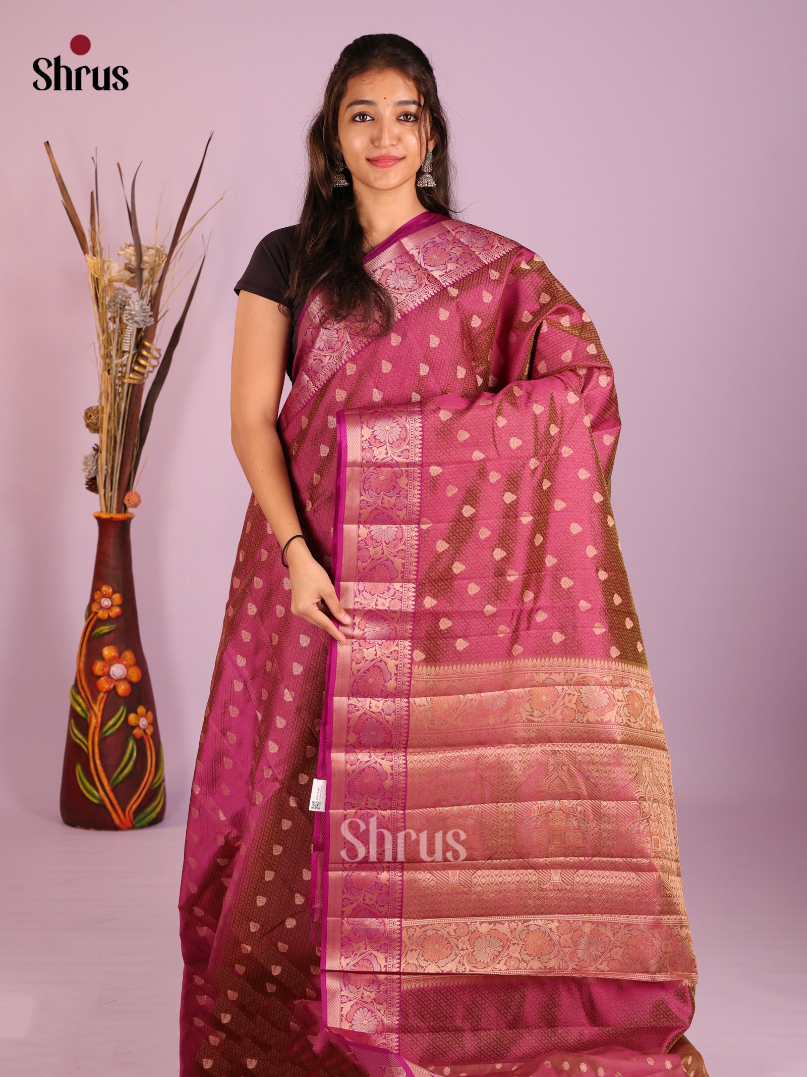 DIS09776 - Semi Rawsilk Saree