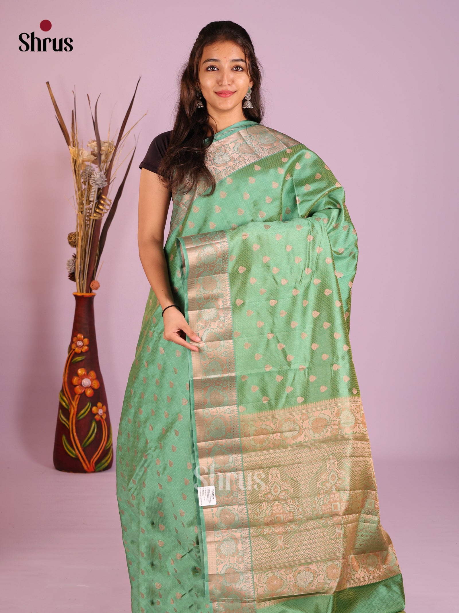 DIS09777 - Semi Rawsilk Saree