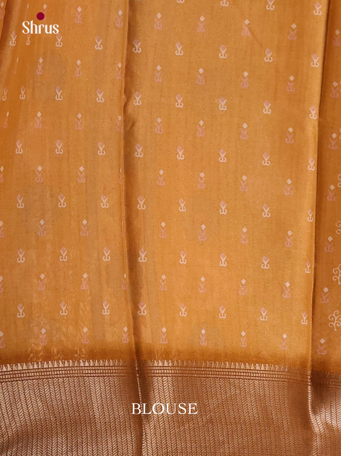 Mustard & Brown- Semi Crepe Saree - Shop on Shrus.com