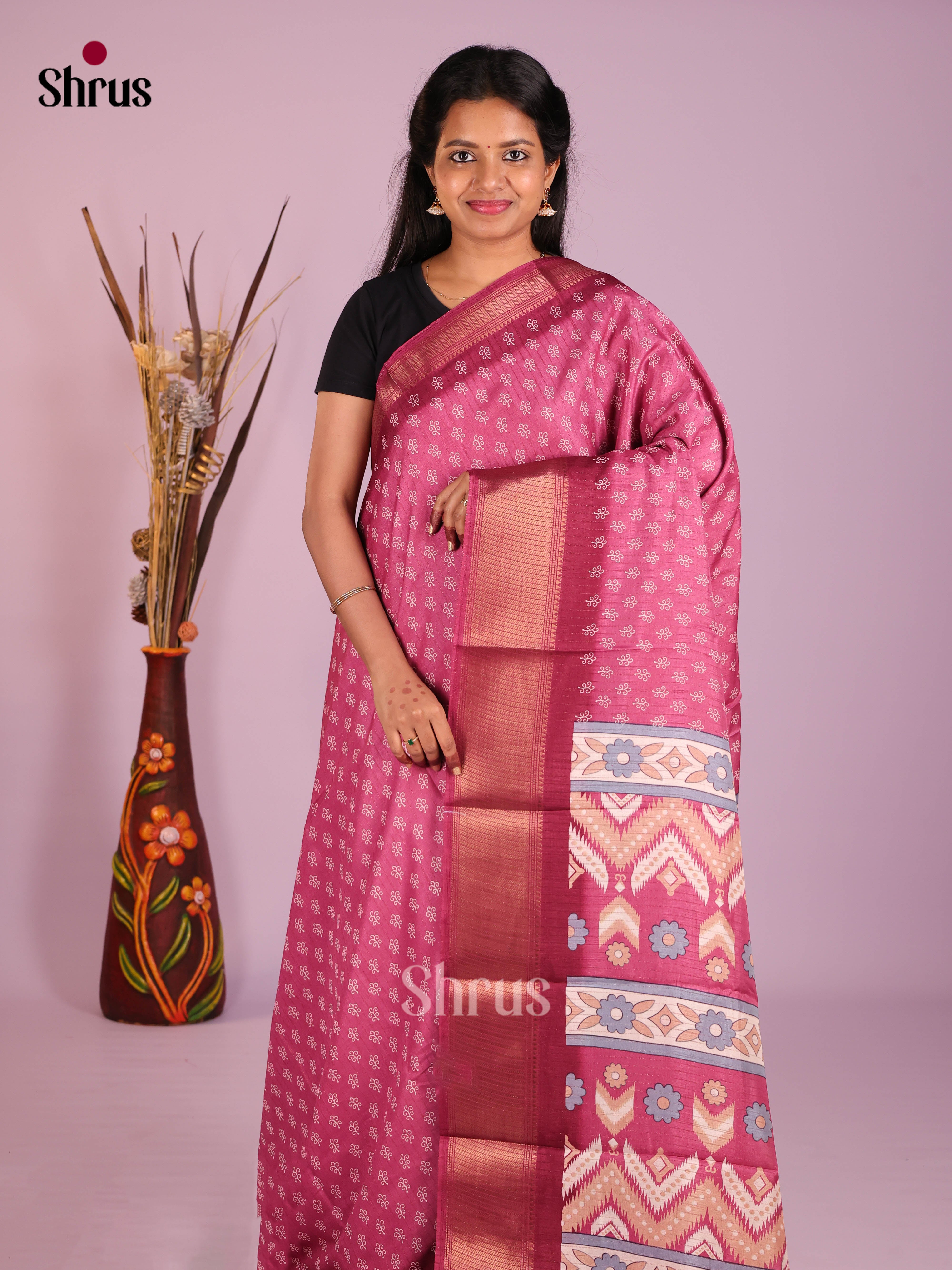 DIS09815 - Semi Crepe Saree - Shop on Shrus.com