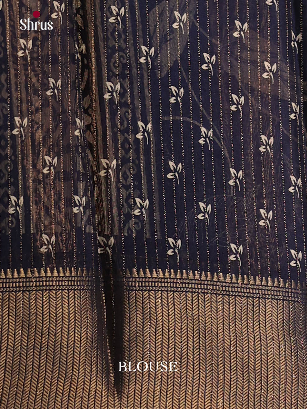 Blue - Semi Crepe Saree