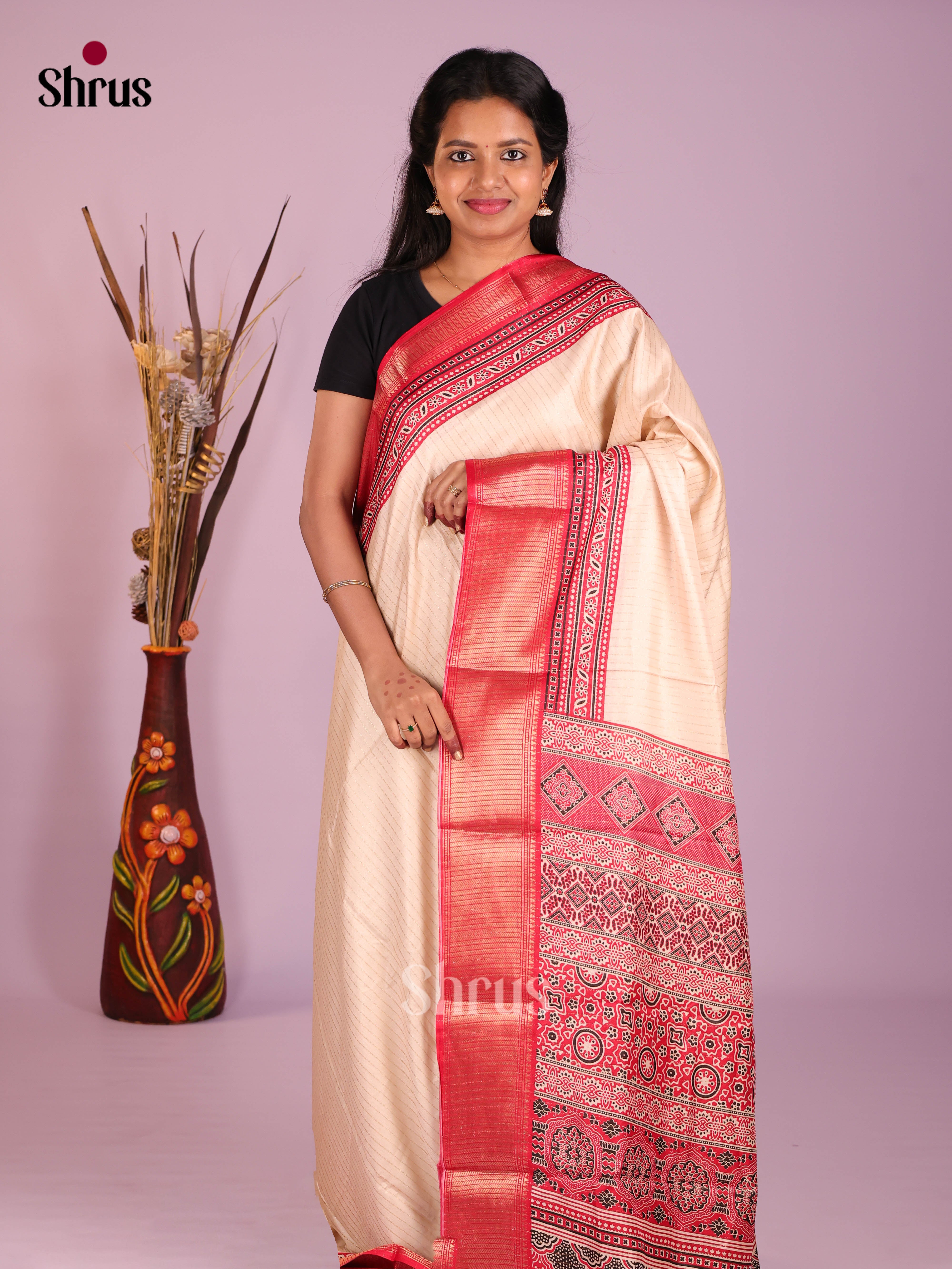 DIS09822 - Semi Crepe Saree - Shop on Shrus.com