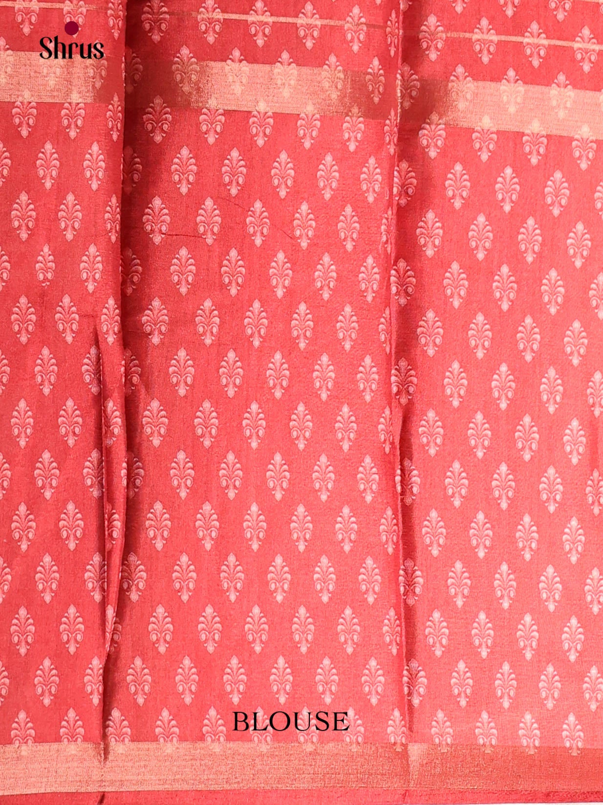 Red & Cream - Semi matka Saree