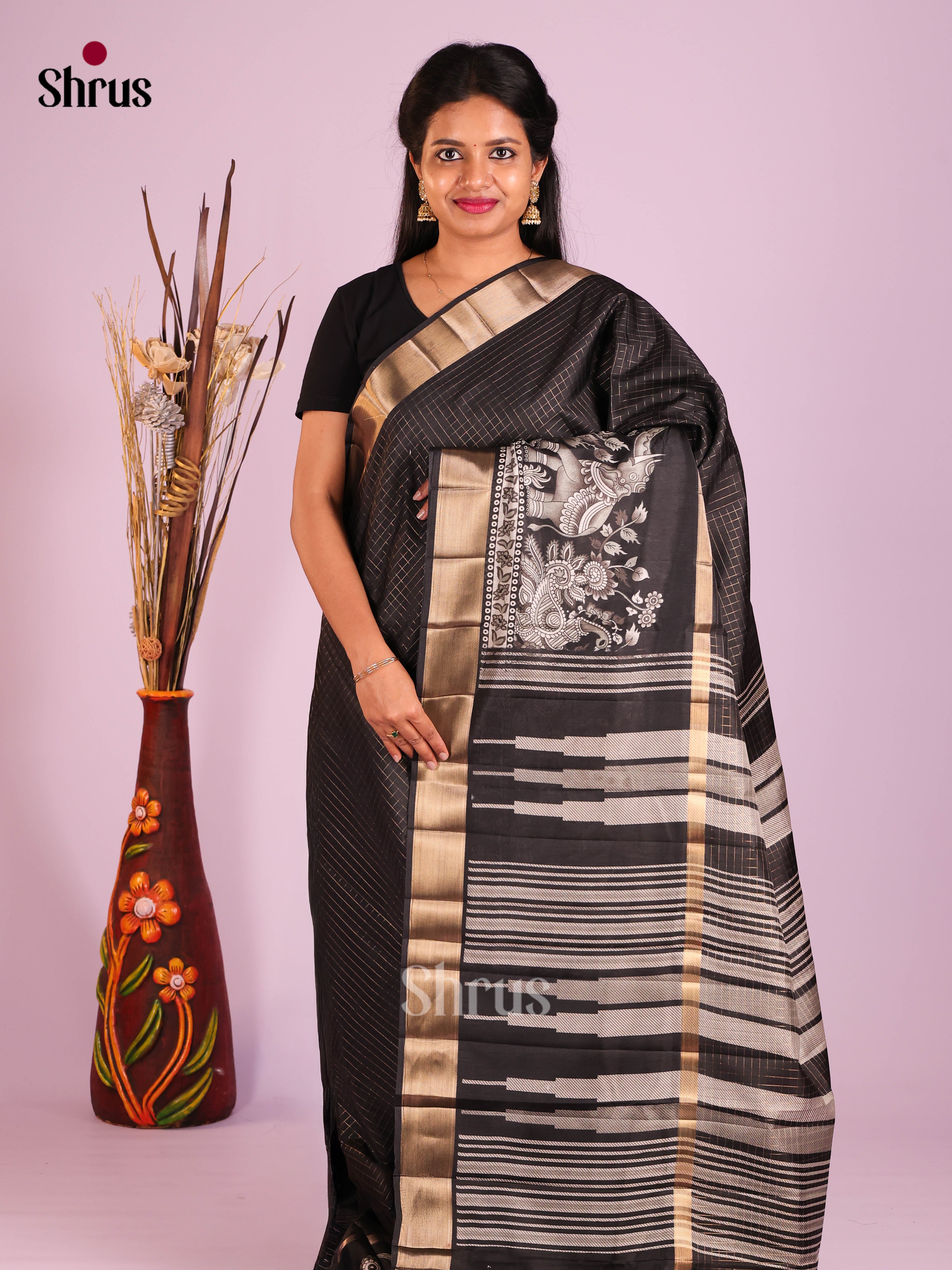 DIS10029 - Semi Chanderi Saree