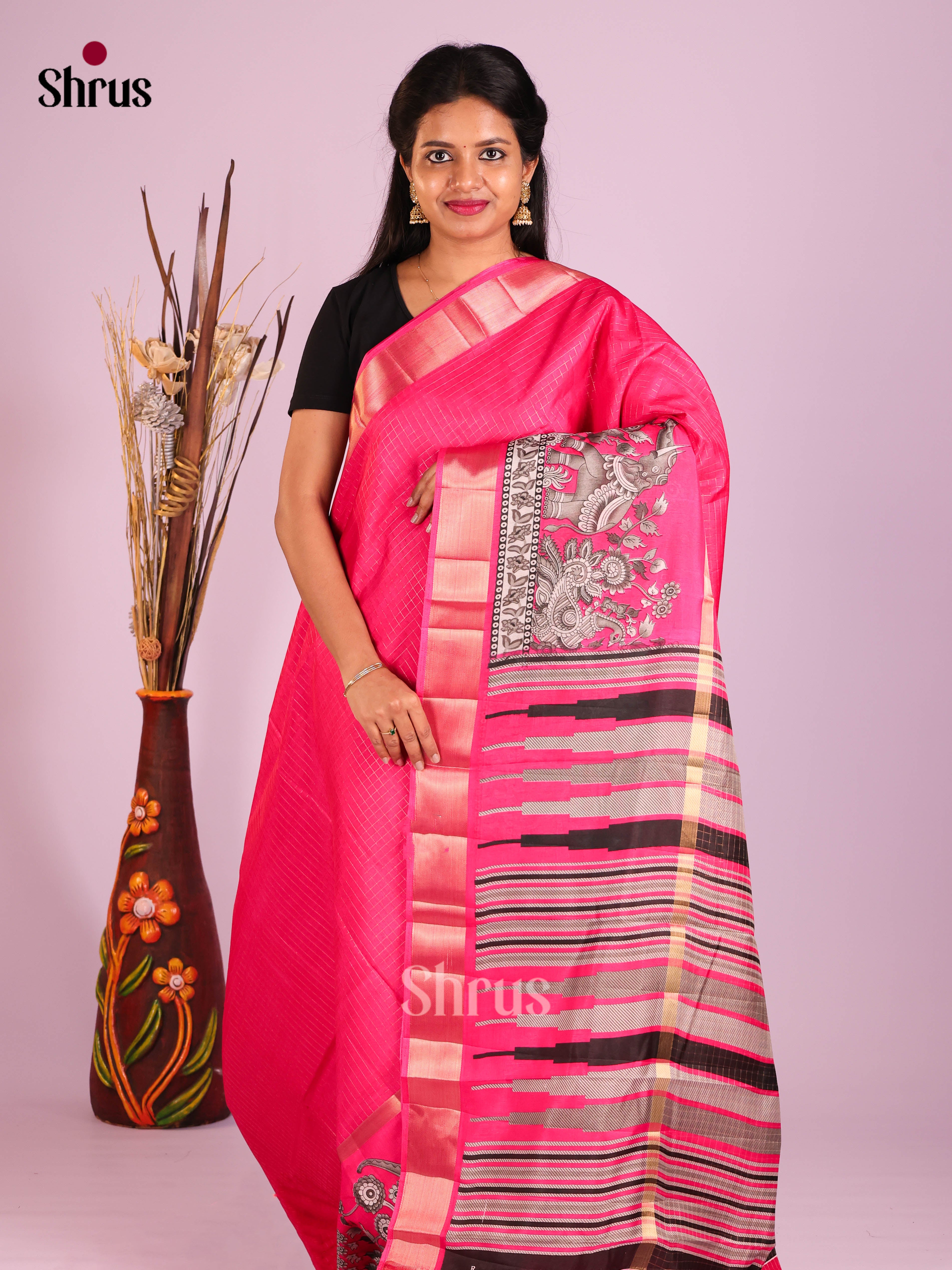 DIS10031 - Semi Chanderi Saree