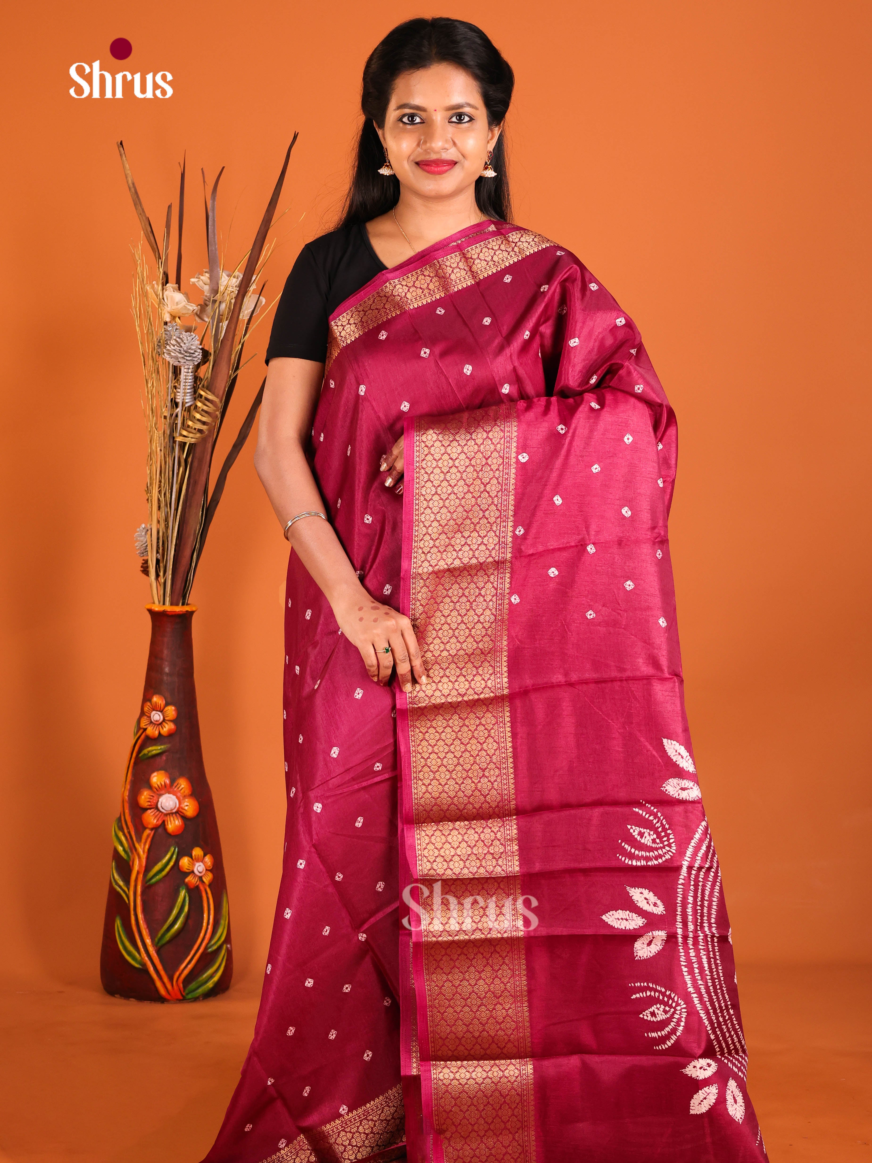 DIS10261 - Semi Crepe Saree - Shop on Shrus.com