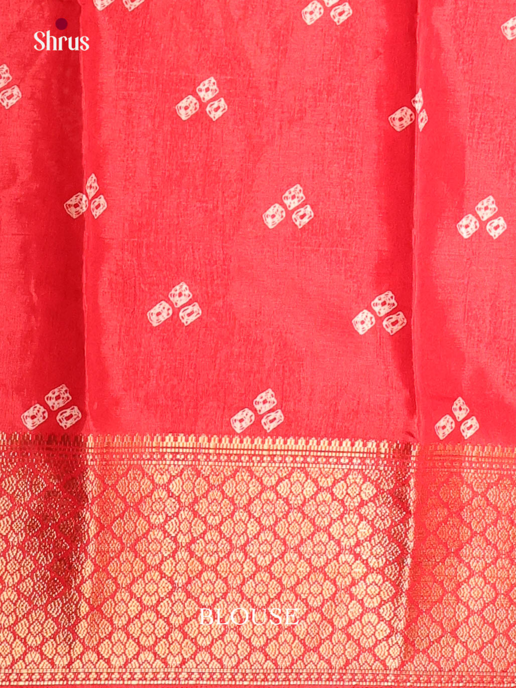 Red - Semi Crepe Saree