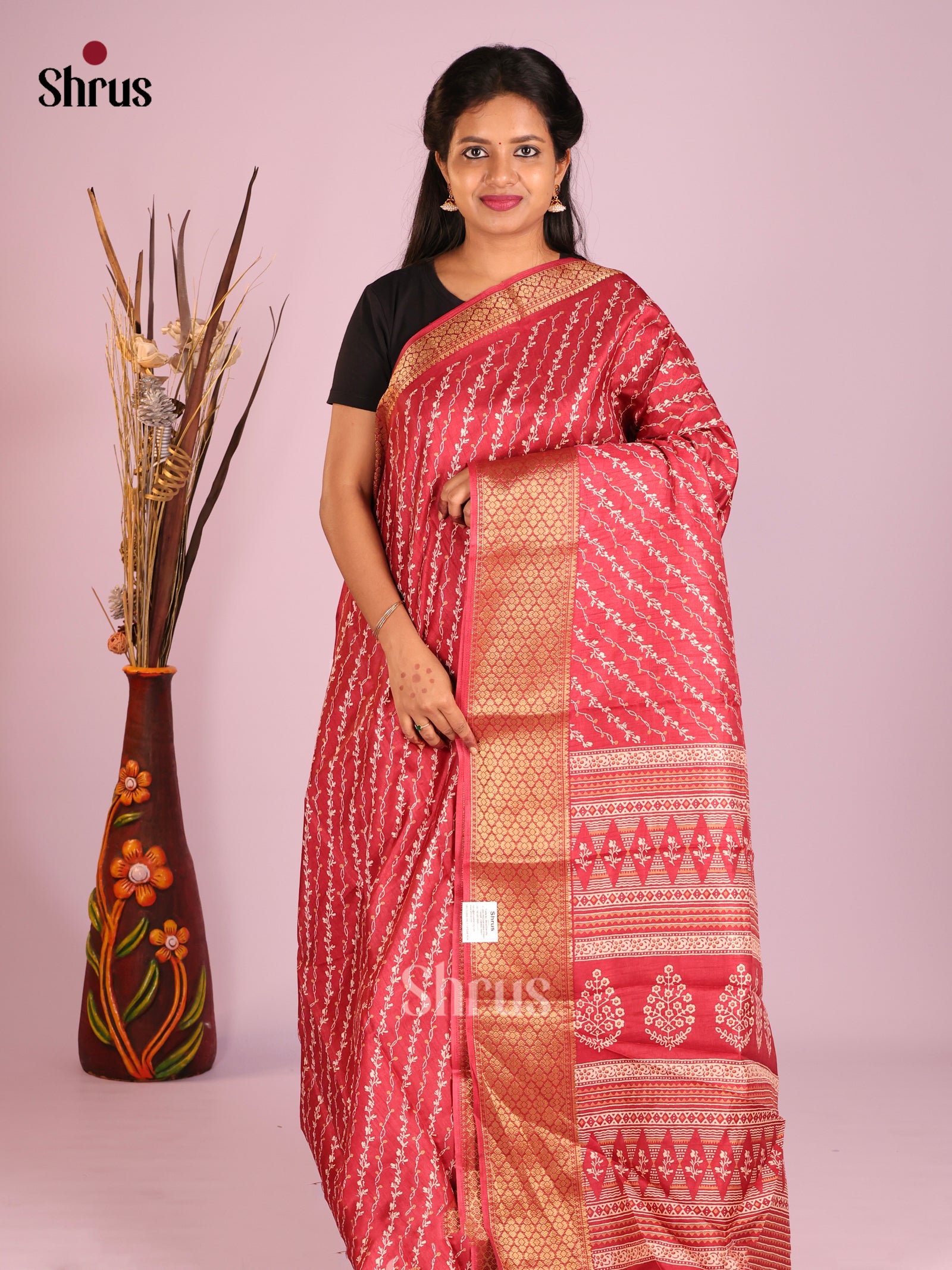 DIS10277 - Semi Crepe Saree - Shop on Shrus.com