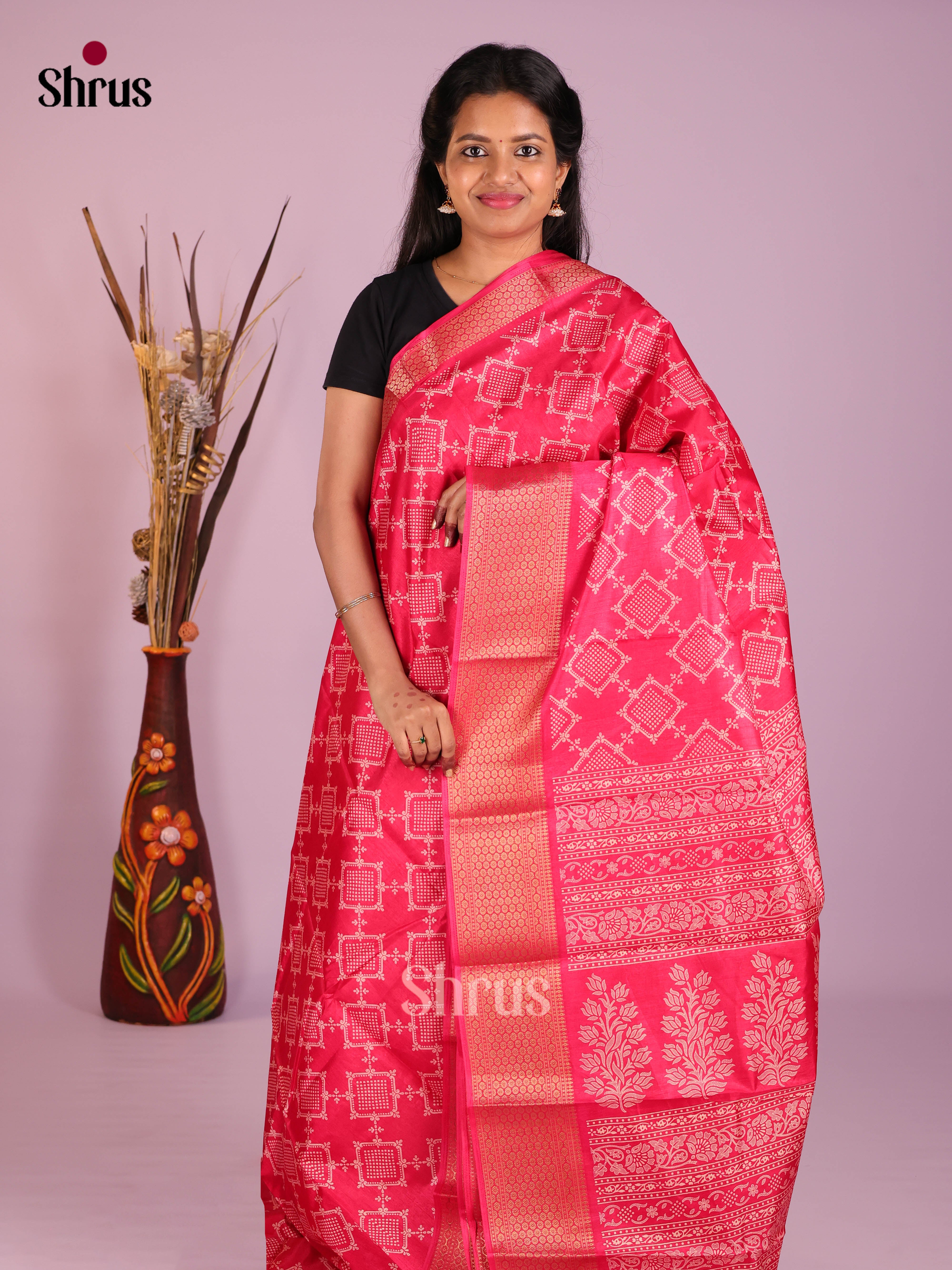 DIS10297 - Semi Crepe Saree - Shop on Shrus.com
