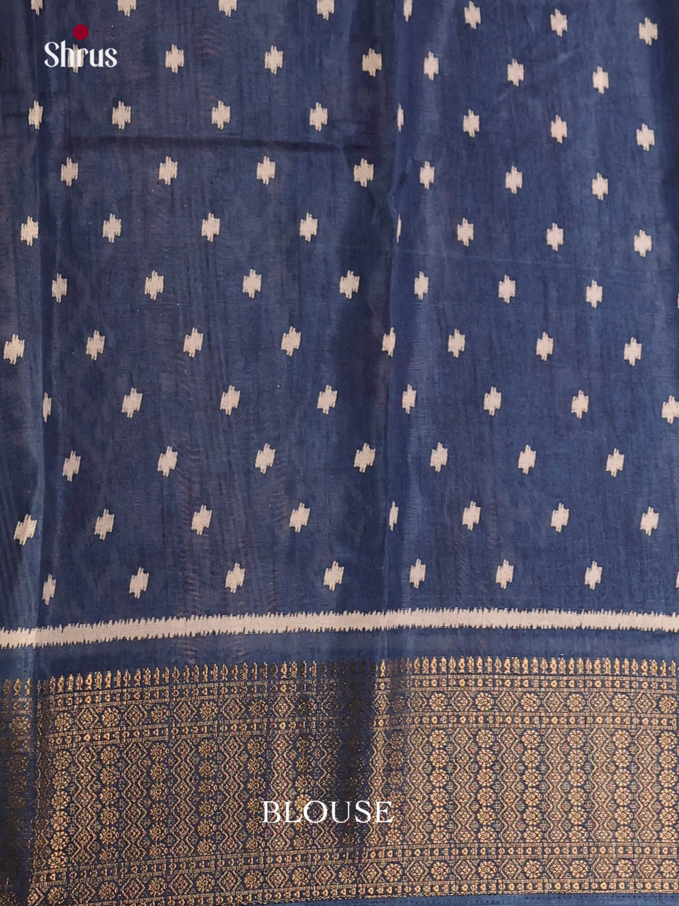 Blue - Semi Crepe Saree