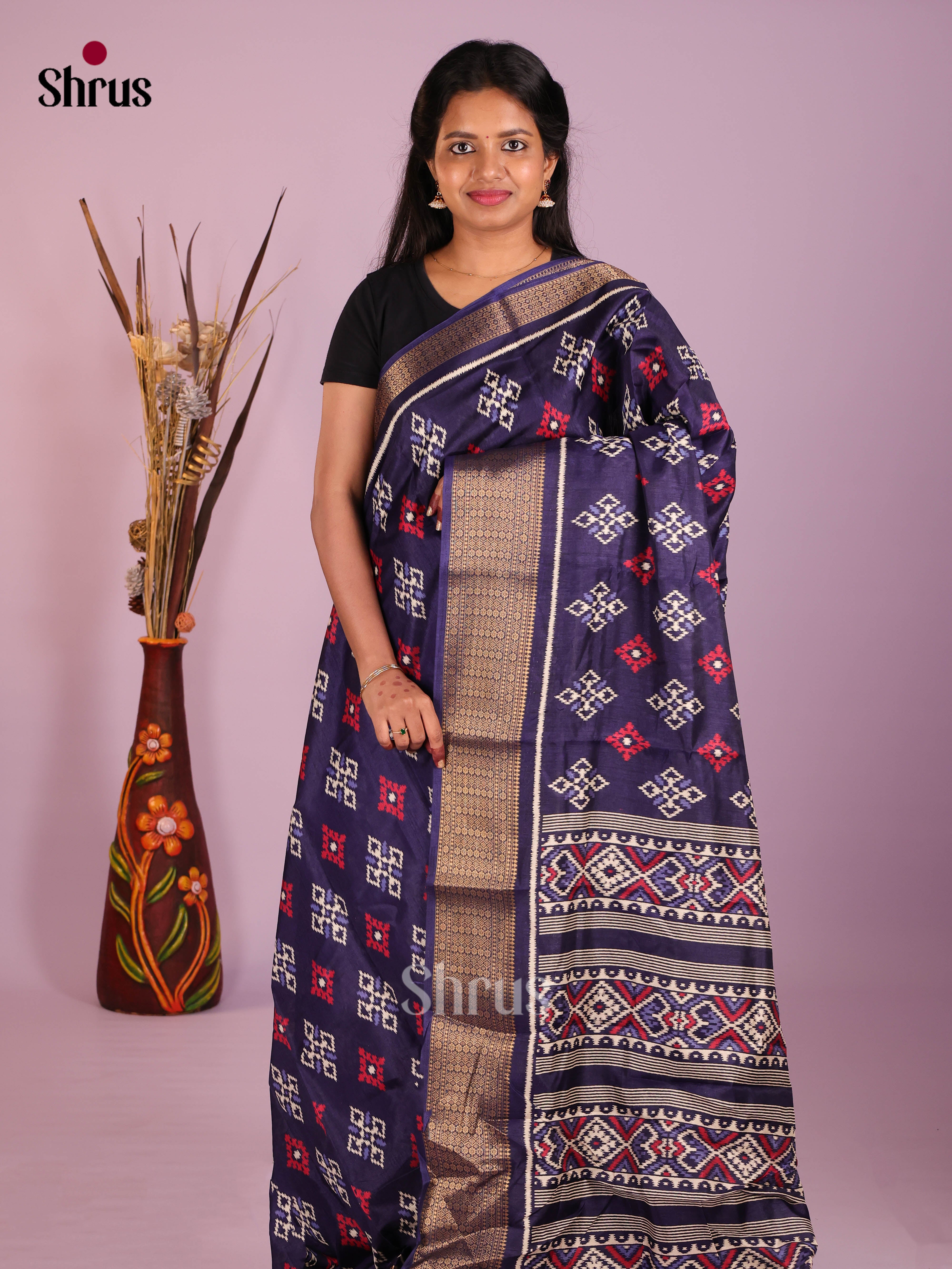 DIS10316 - Semi Crepe Saree - Shop on Shrus.com