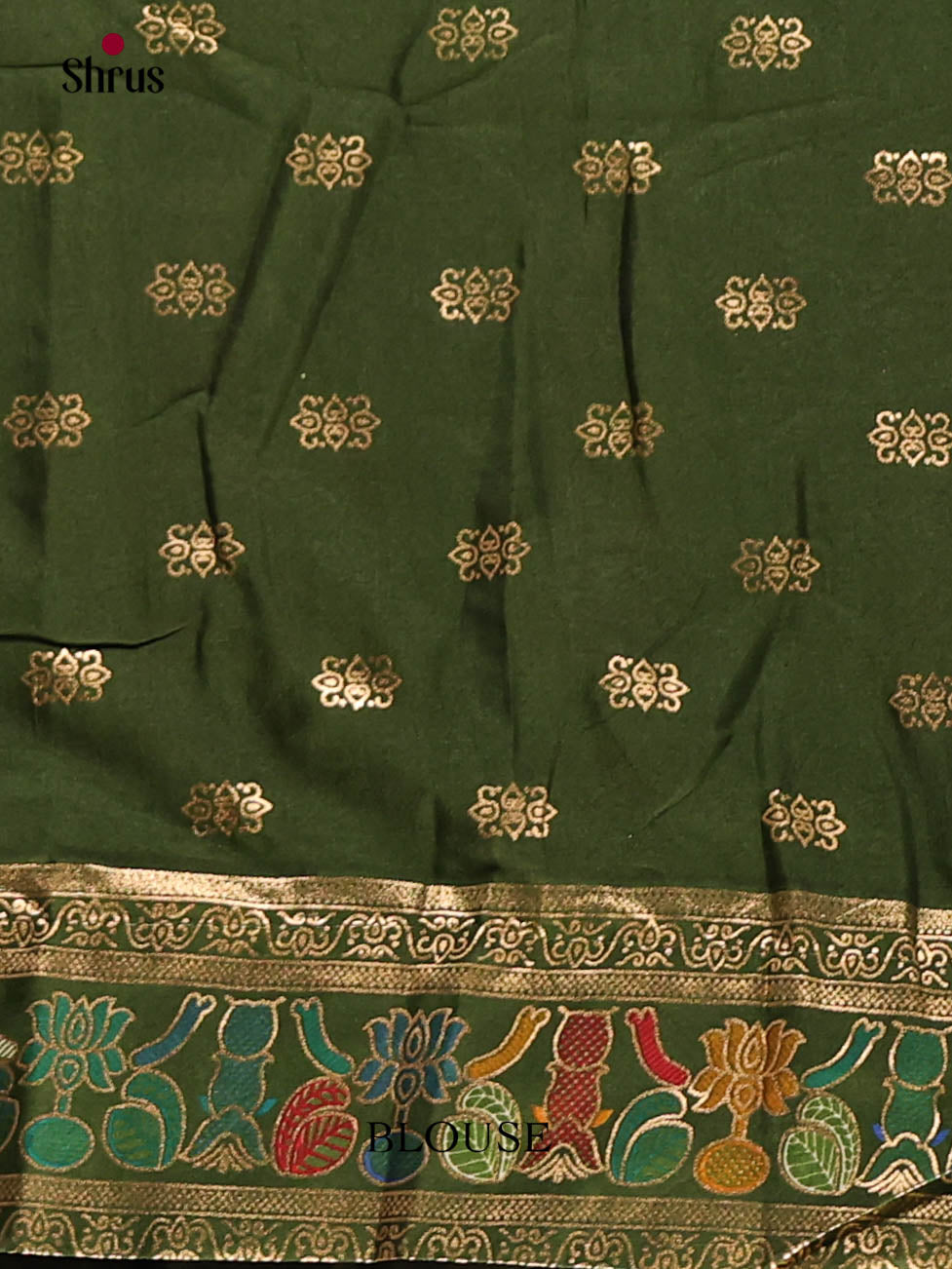 DIS10320 - Semi Ikkat Print Saree - Shop on Shrus.com