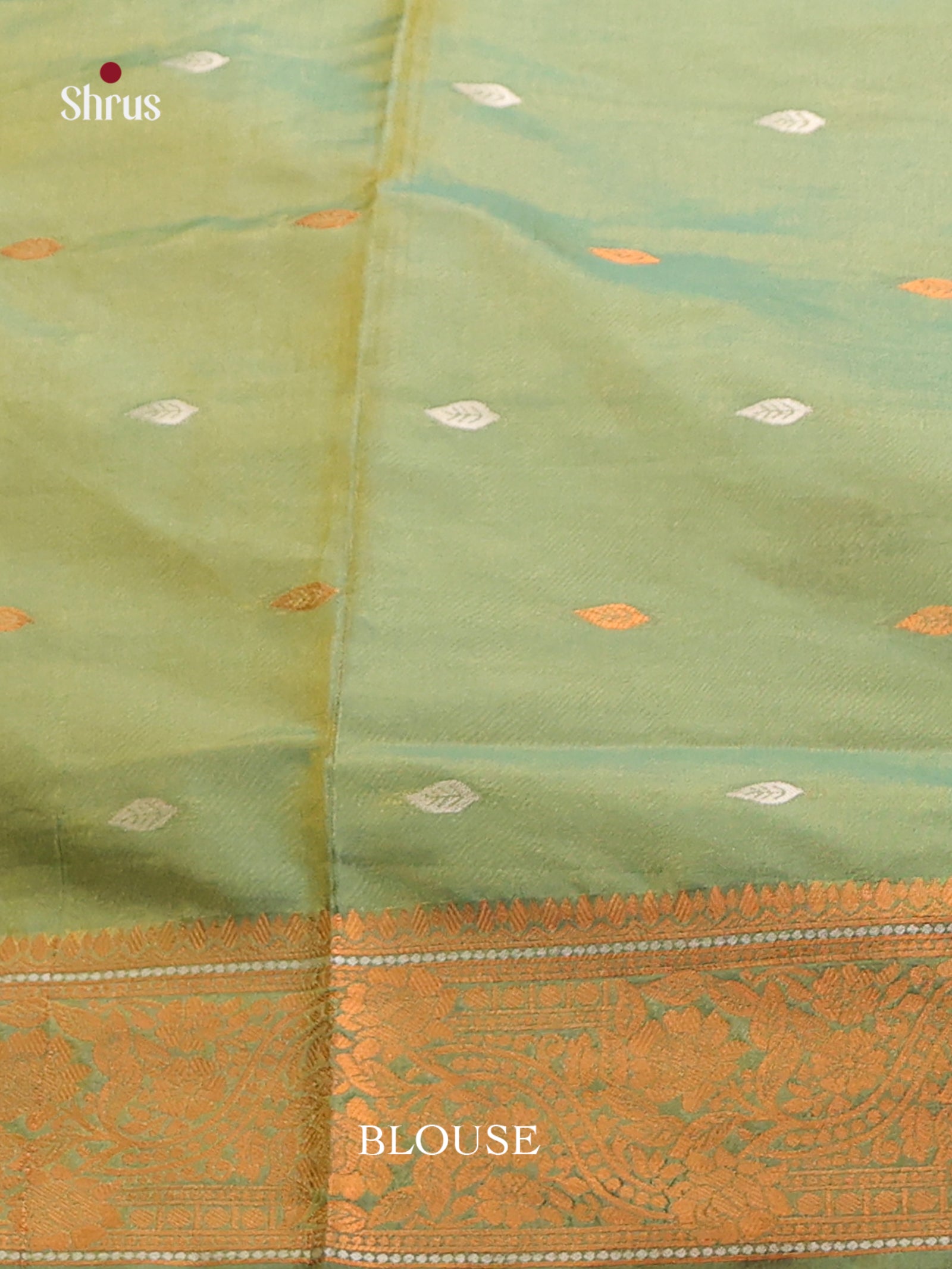 Brick & Green - Semi Softsilk Saree