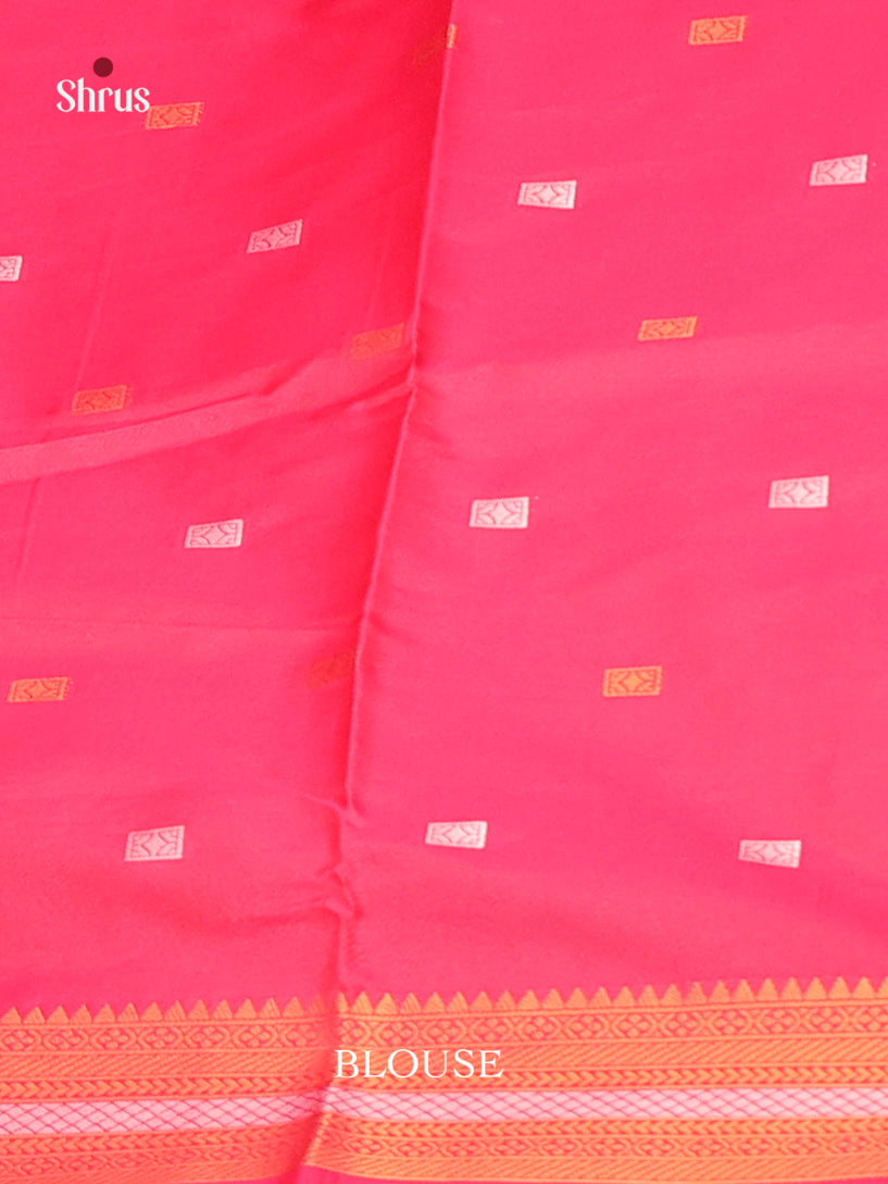 Purple & Pink - Semi Softsilk Saree