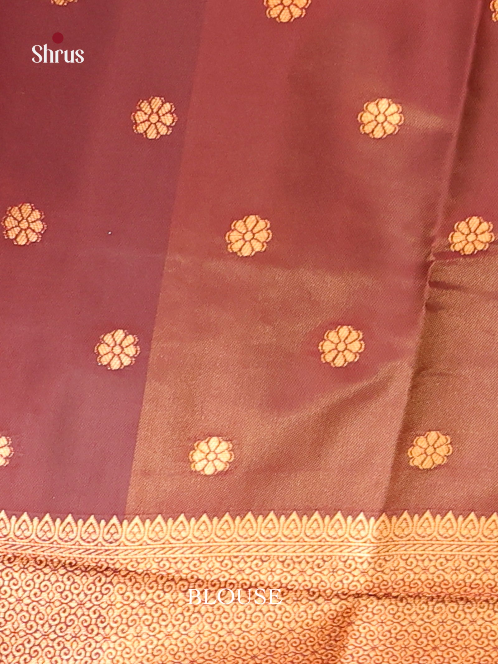 Brick & Brown - Semi Softsilk Saree