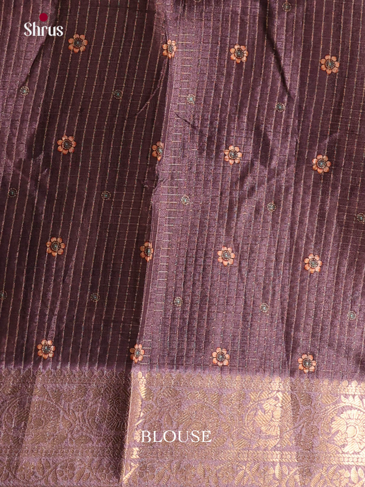 pink & Brown - Semi Dola silk Saree