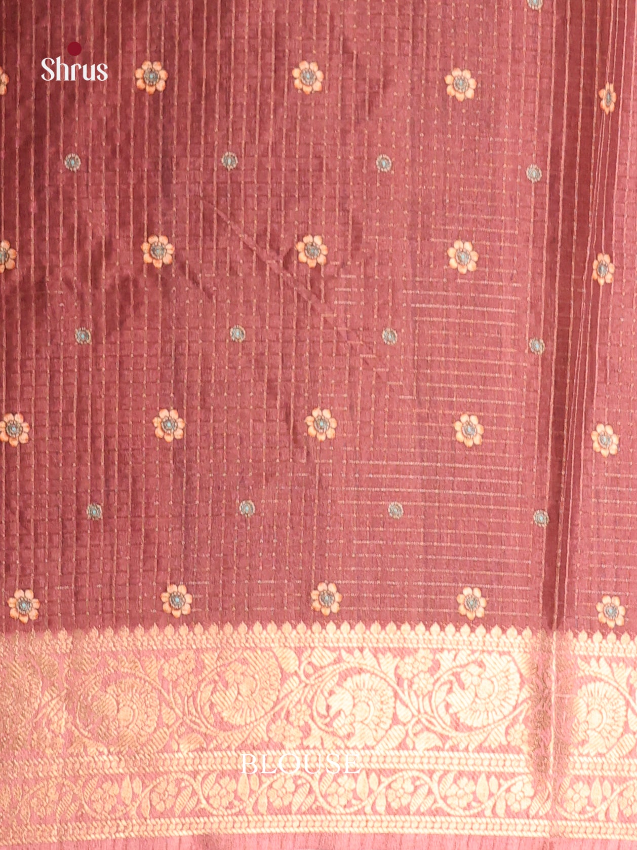 Pink &  Maroon- Semi Dola silk Saree