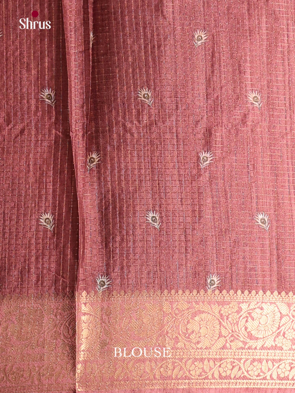 Pink & Maroon - Semi Dola silk Saree