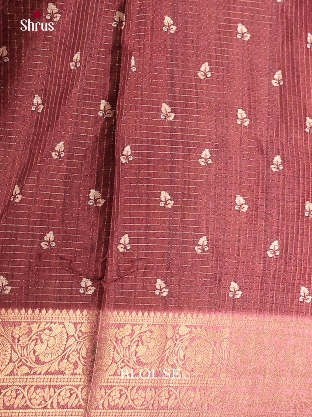 Pink & Maroon - Semi Dola silk Saree