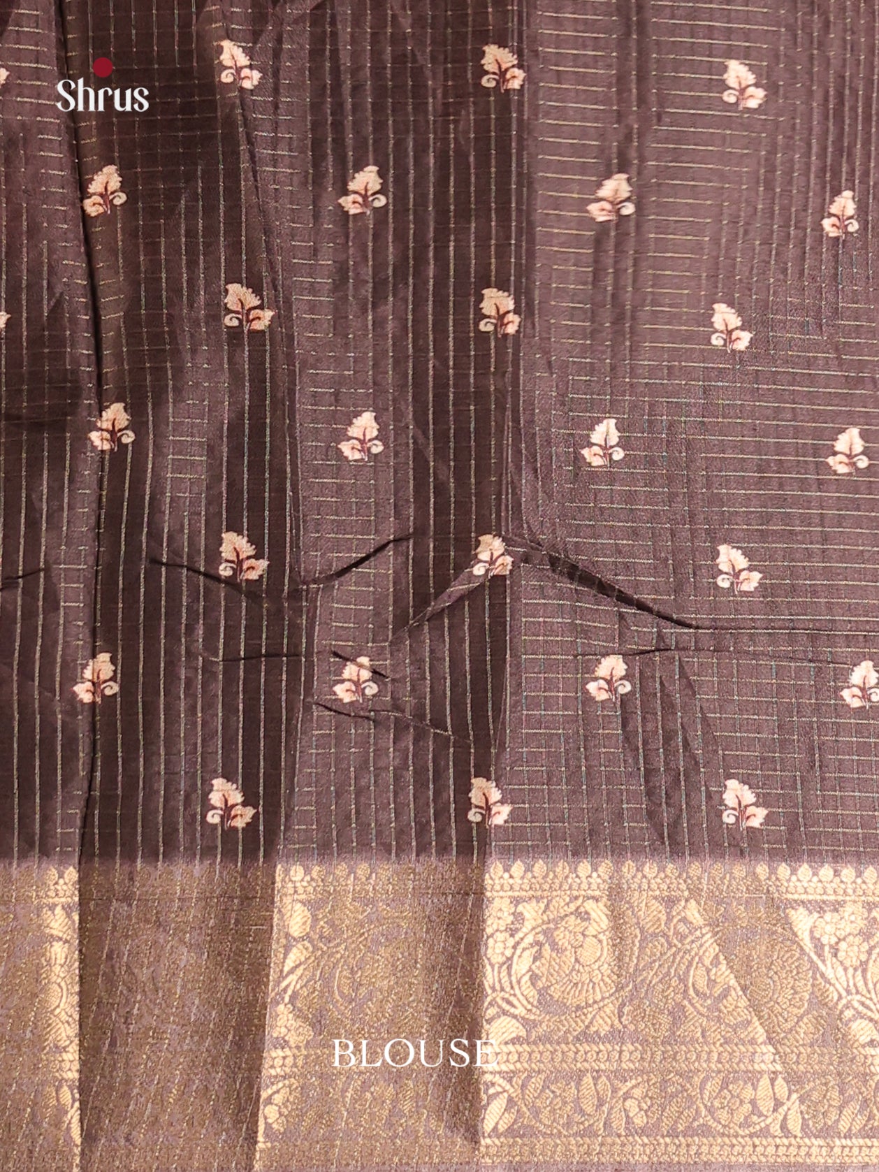 Pink & Grey - Semi Dola silk Saree - Shop on Shrus.com