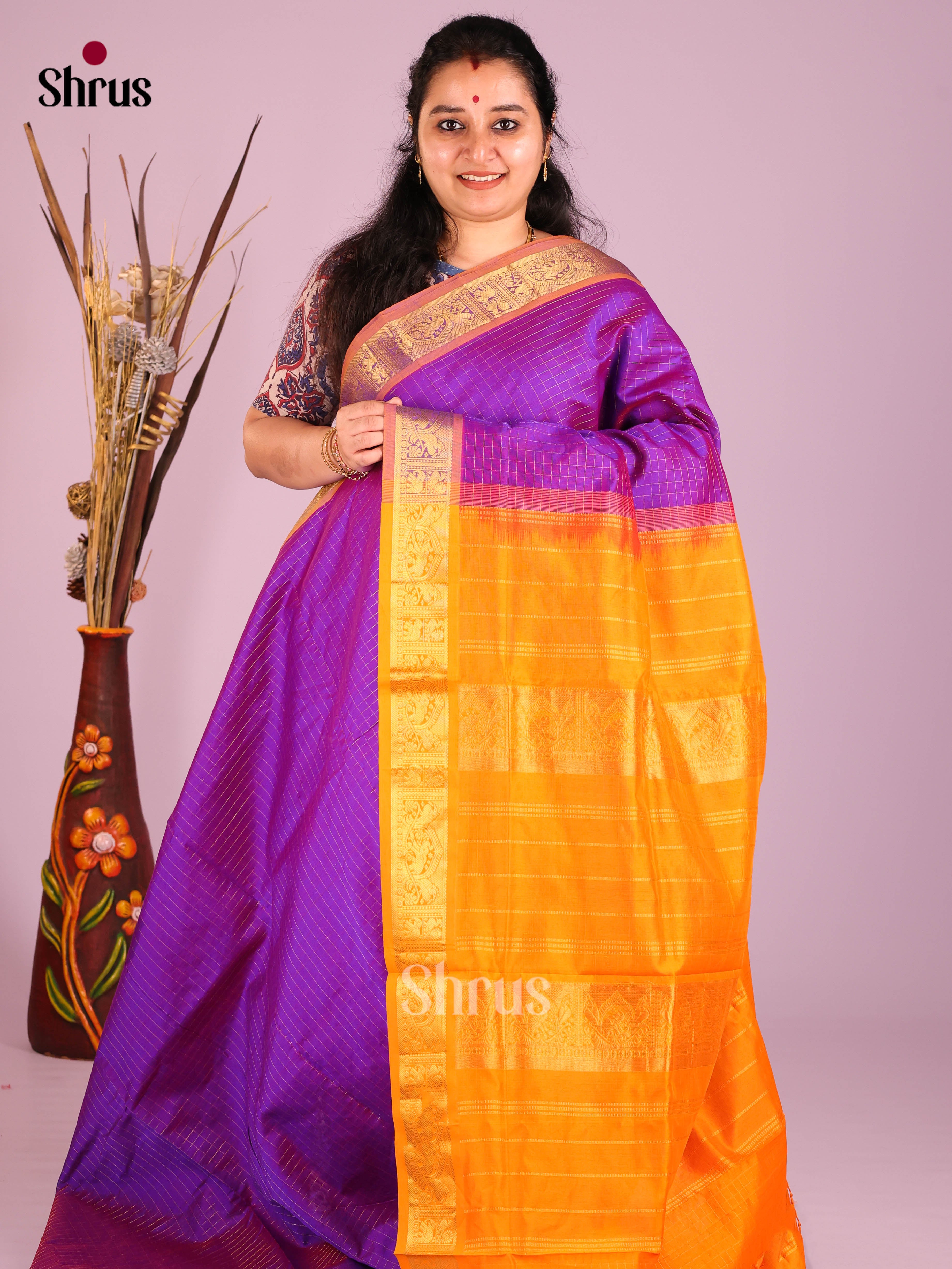 DIS10468 - Silkcotton-halfpure Saree - Shop on Shrus.com