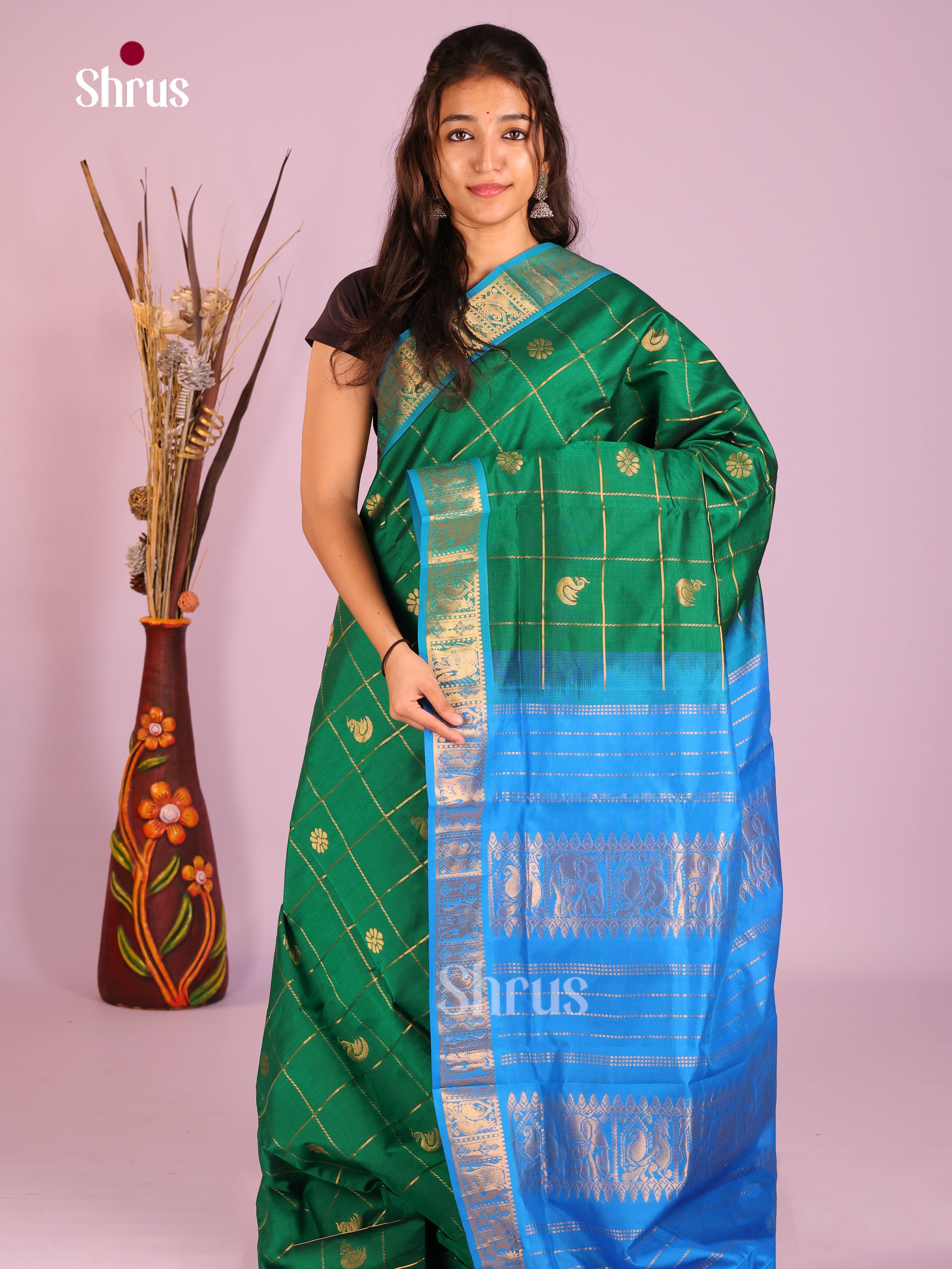 DIS10505 - Silkcotton-halfpure Saree - Shop on Shrus.com