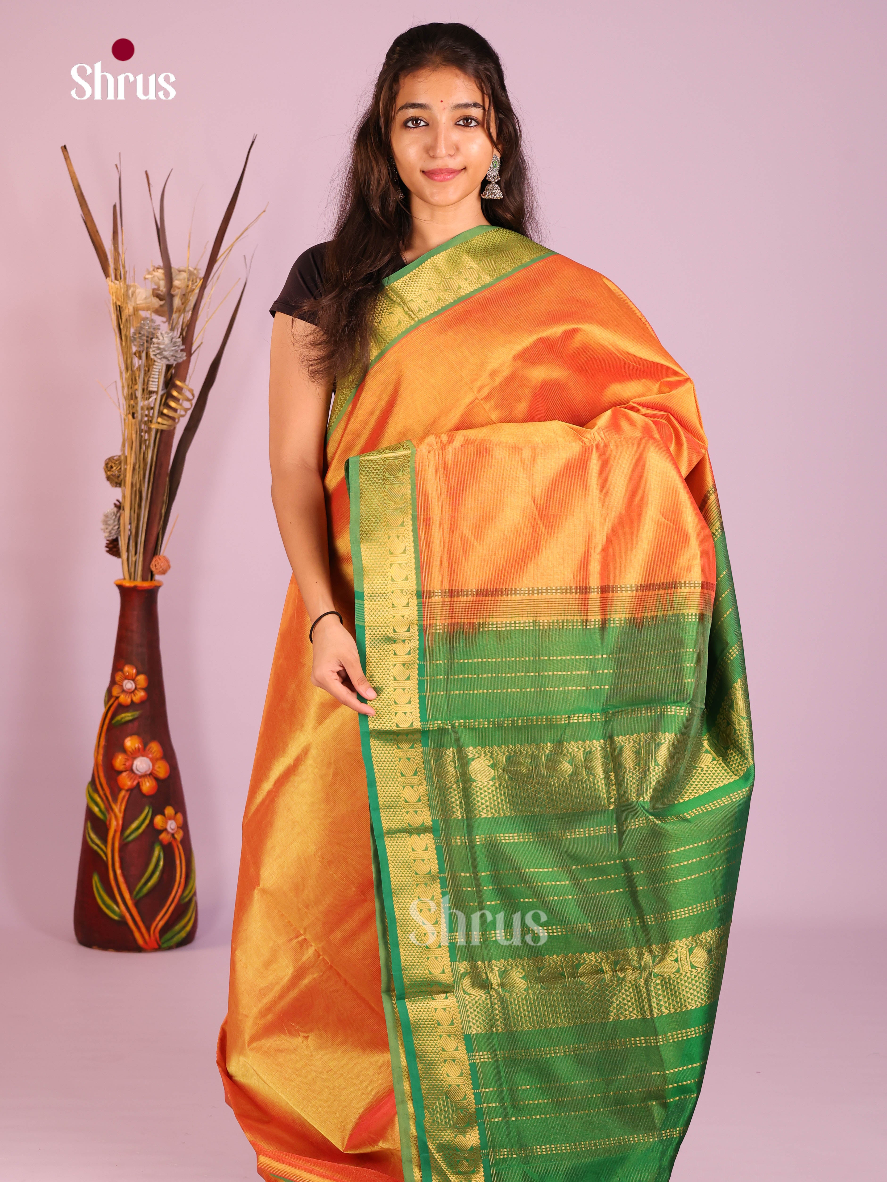 DIS10668 - NON KORVAI MEDIUM BORDER-Lines Saree - Shop on Shrus.com