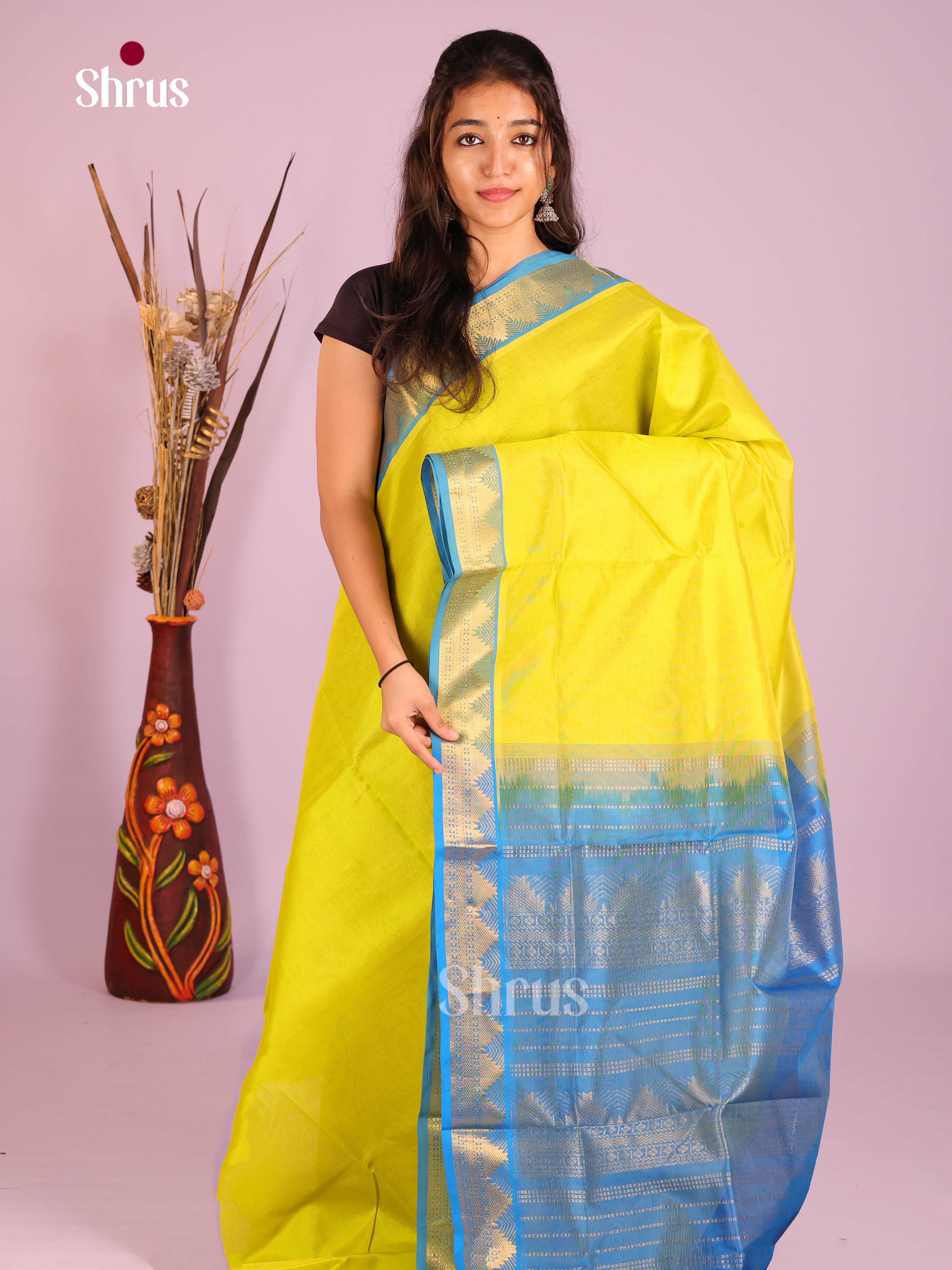 DIS10673 - NON KORVAI MEDIUM BORDER-Lines Saree - Shop on Shrus.com