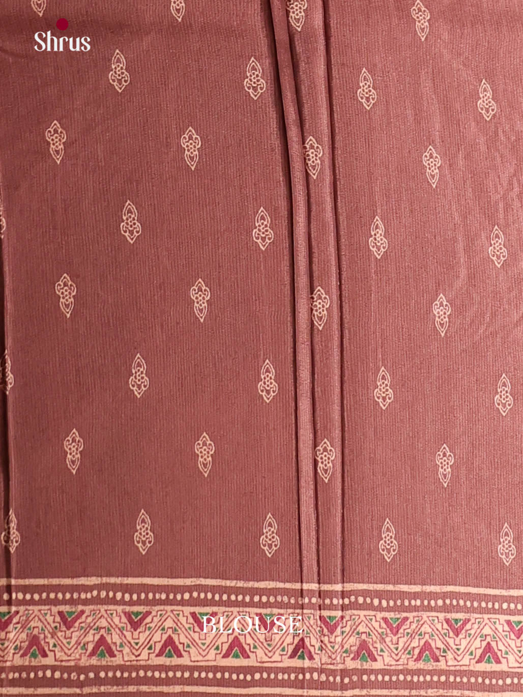 Pink & Brown - Semi Crepe Saree - Shop on Shrus.com