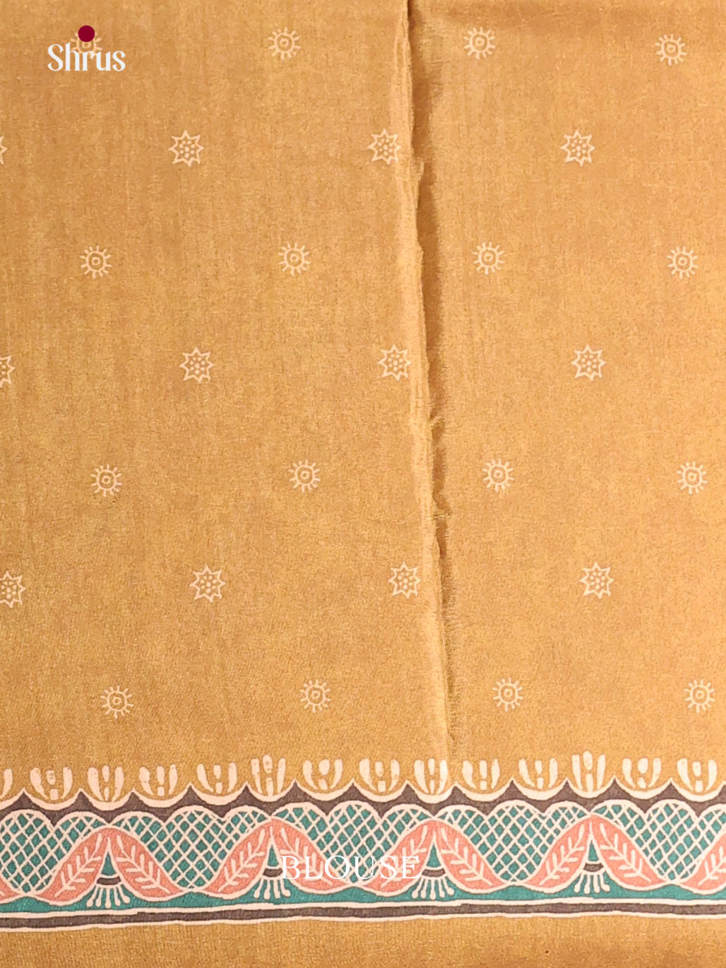 Pink & Mustard- Semi Crepe Saree - Shop on Shrus.com