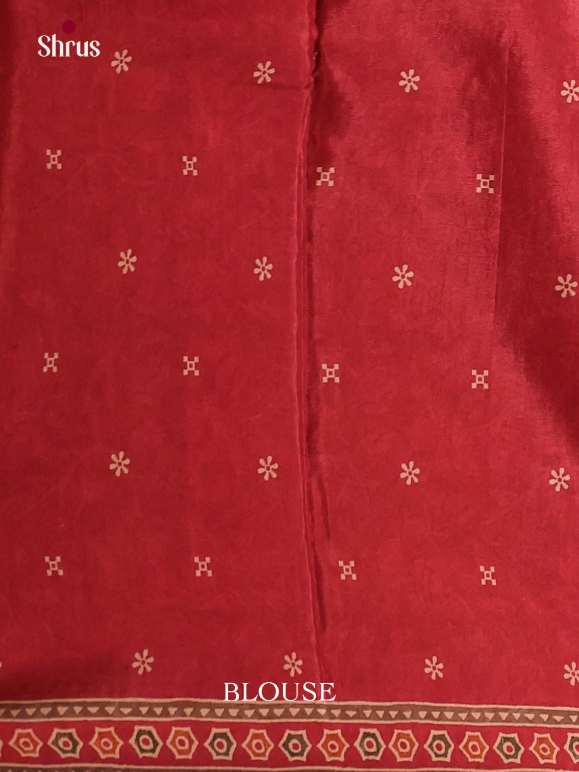 Orange & Red - Semi Crepe Saree - Shop on Shrus.com