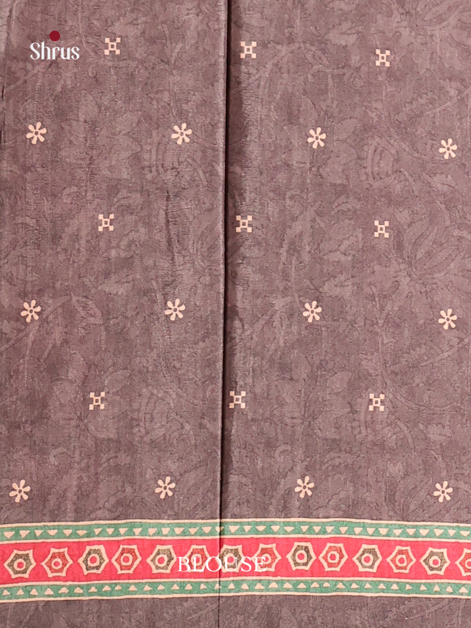 Pink & Grey - Semi Crepe Saree - Shop on Shrus.com