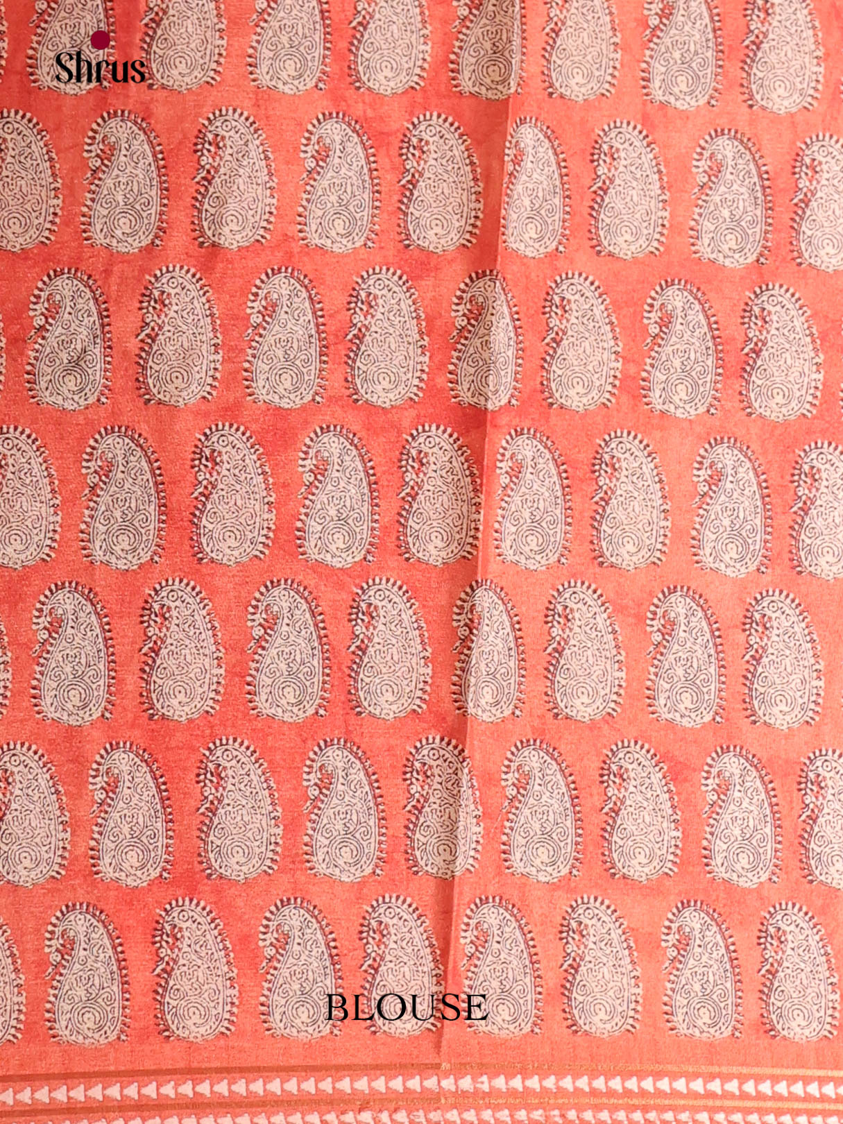 Brown & Orange - Semi matka Saree