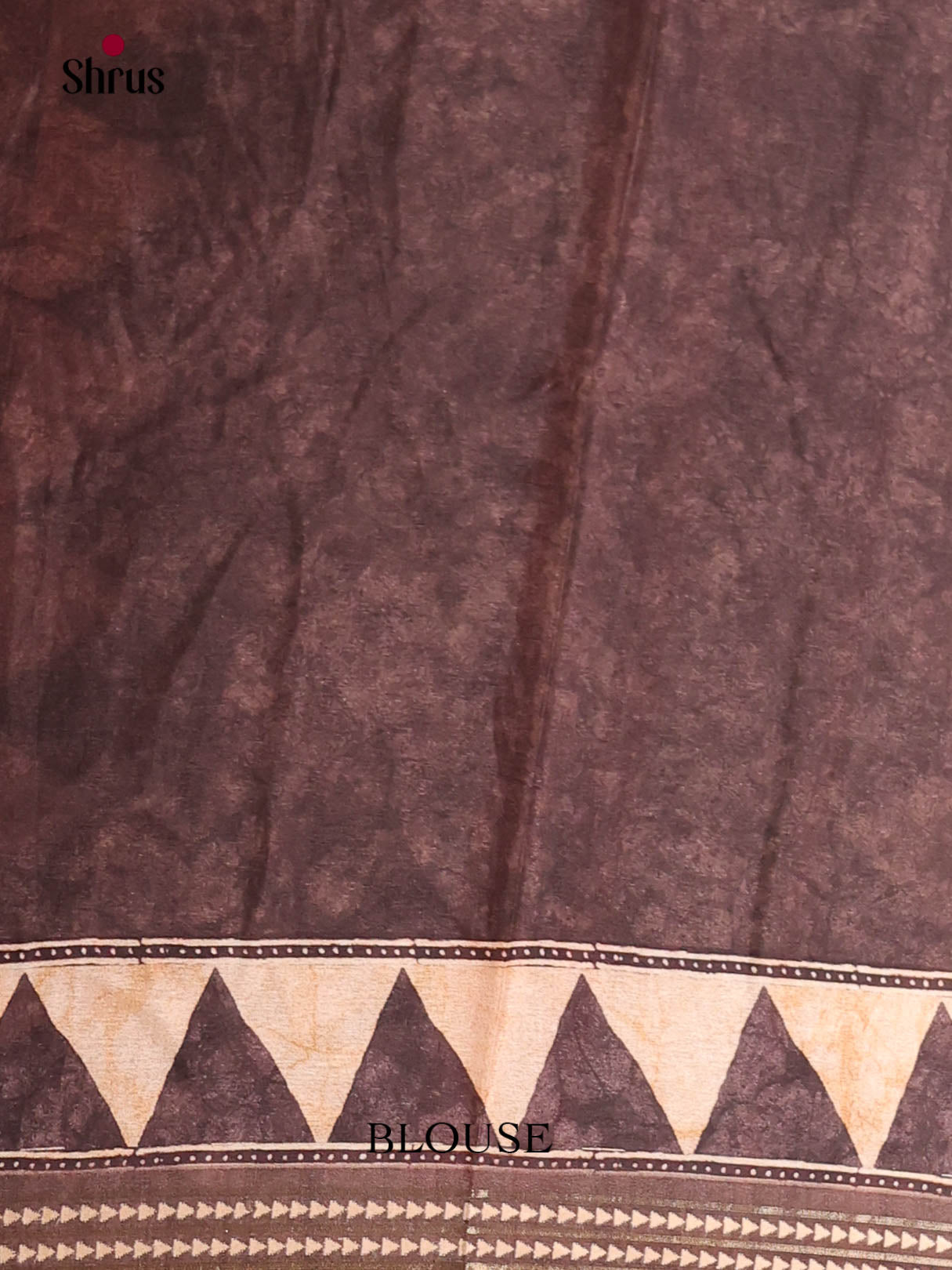 Red & Brown - Semi matka Saree