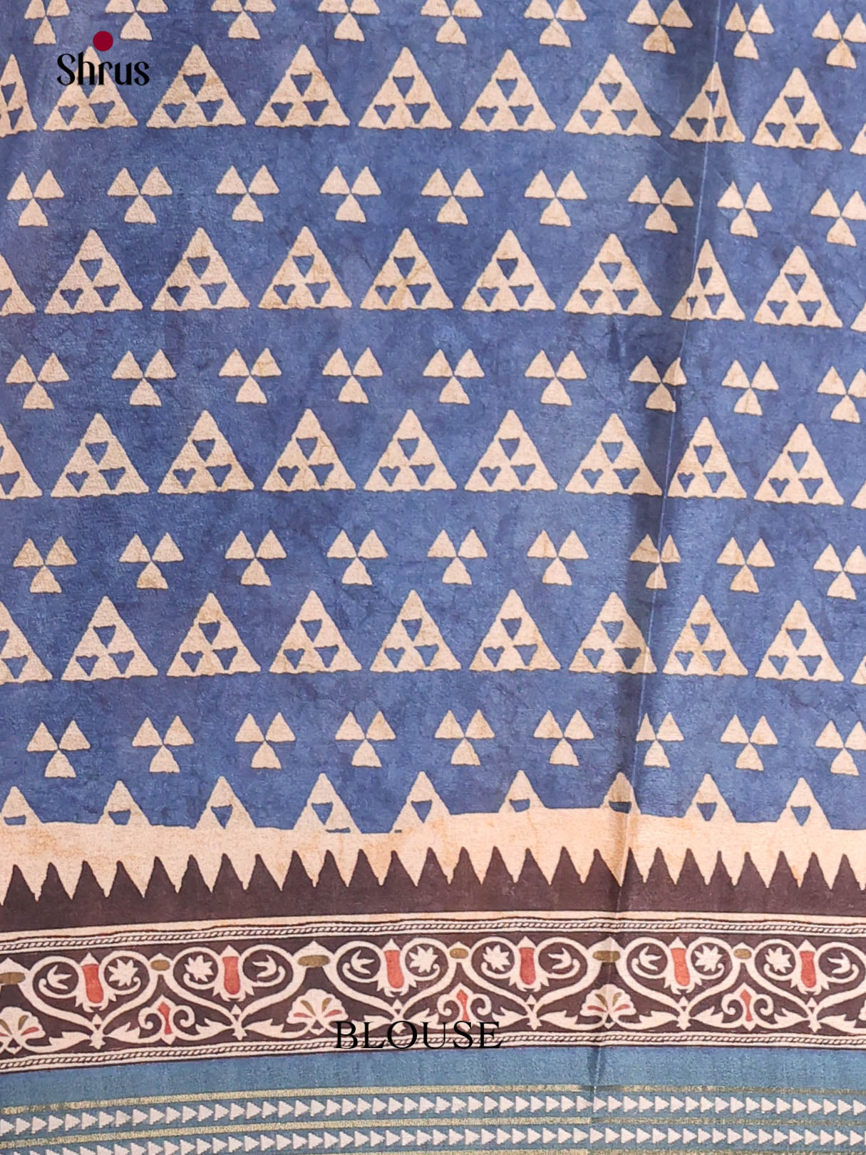 Red & Blue - Semi matka Saree