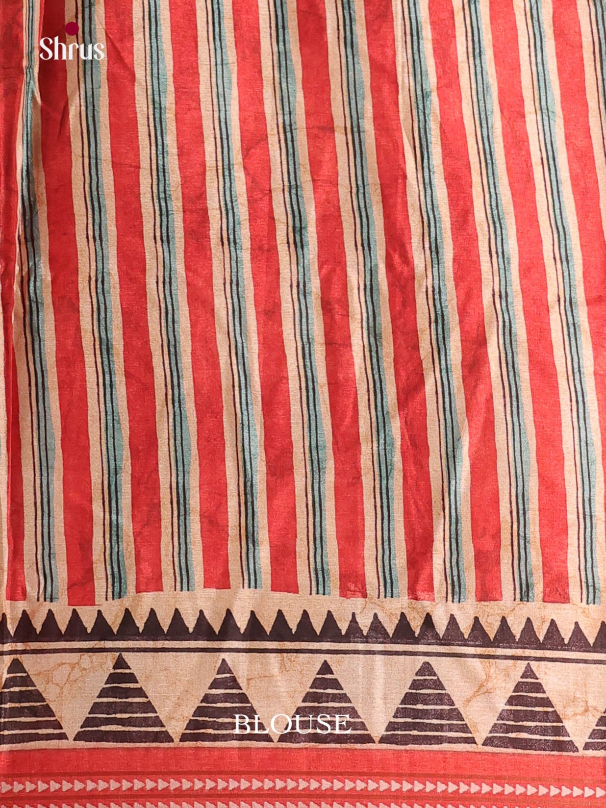 Brown & Red- Semi matka Saree