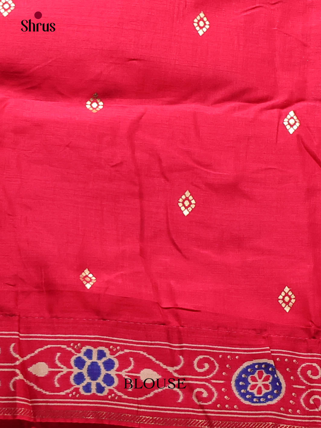 DIS11163 - Semi Ikkat Print Saree - Shop on Shrus.com
