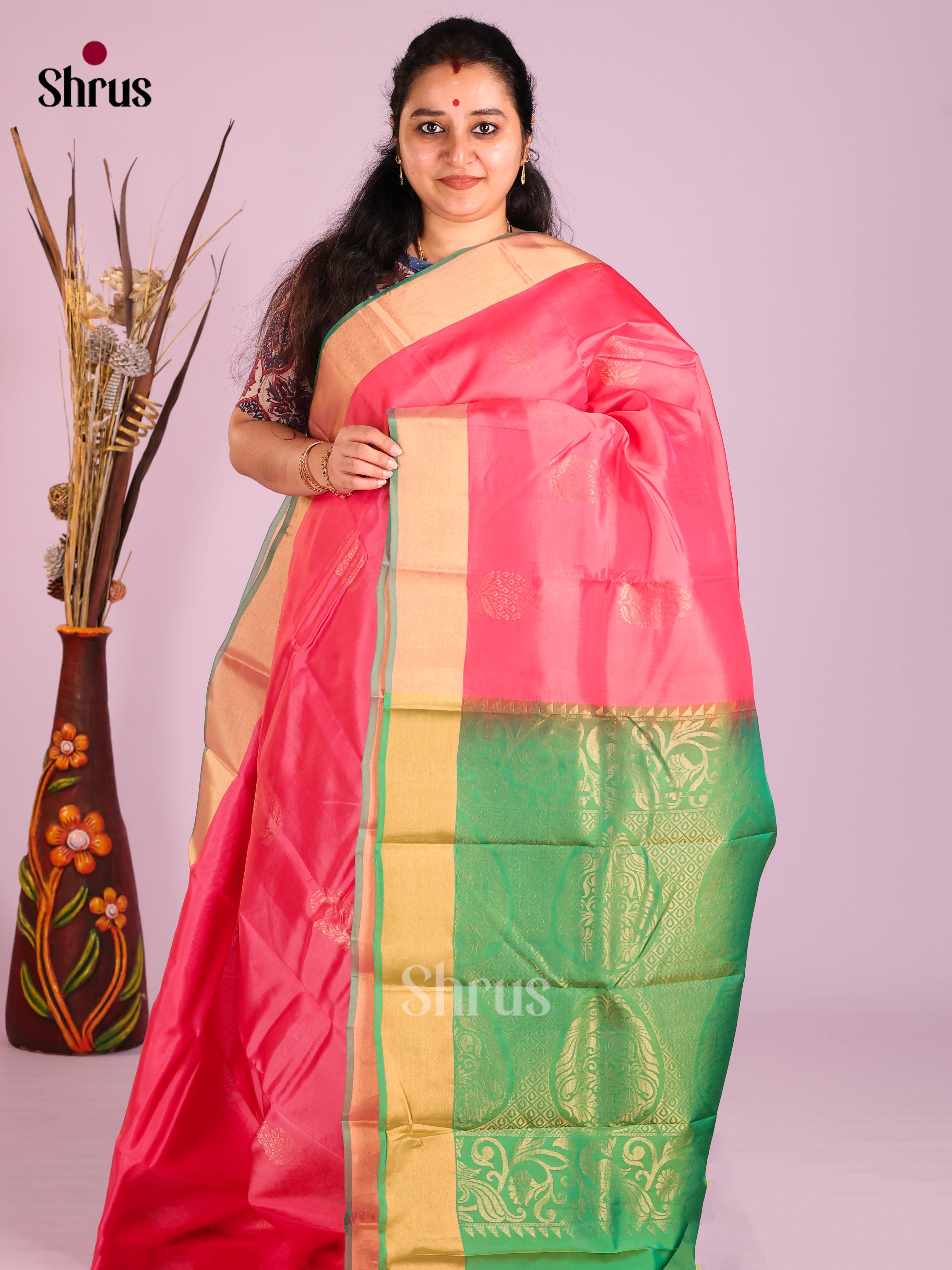 DIS11353 - Softsilk-halfpure Saree - Shop on Shrus.com