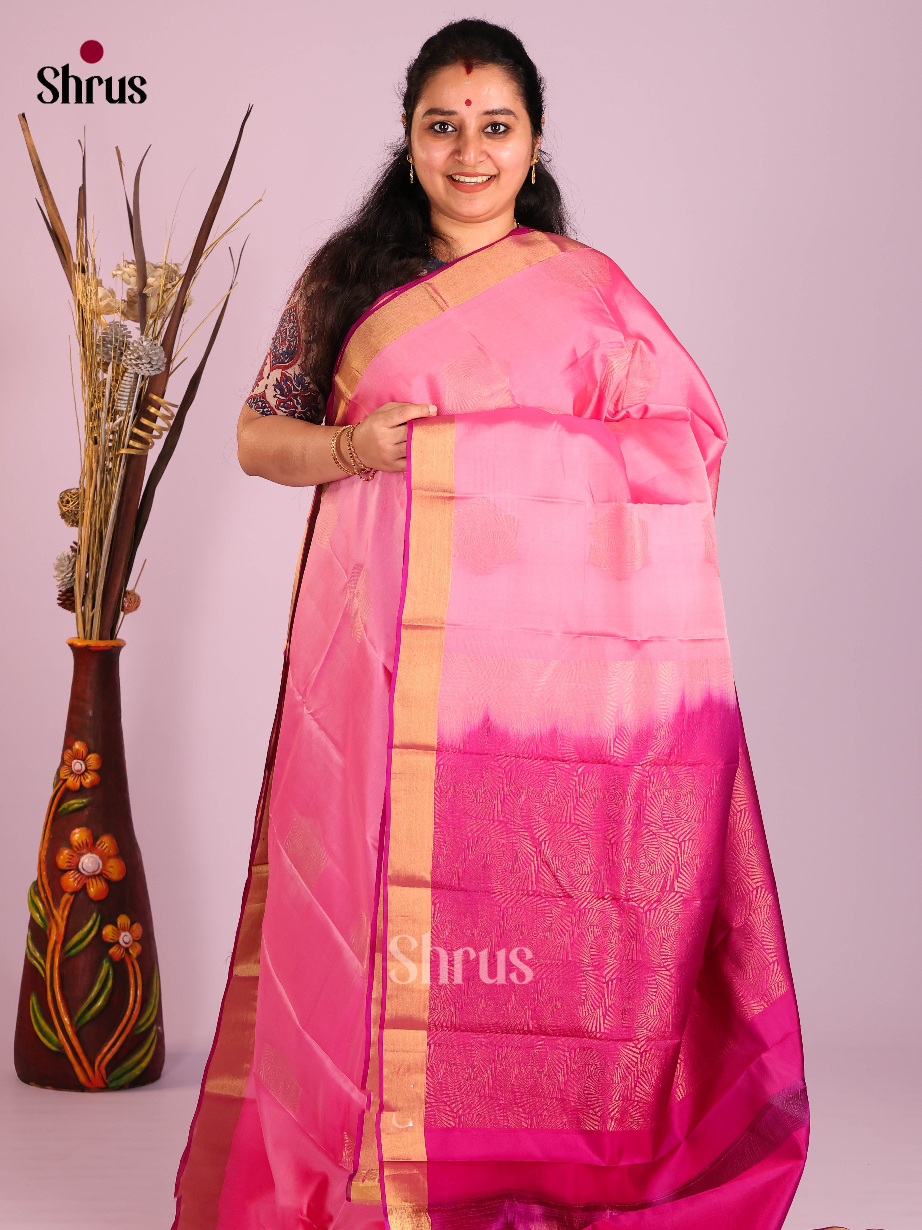 DIS11357 - Softsilk-halfpure Saree - Shop on Shrus.com